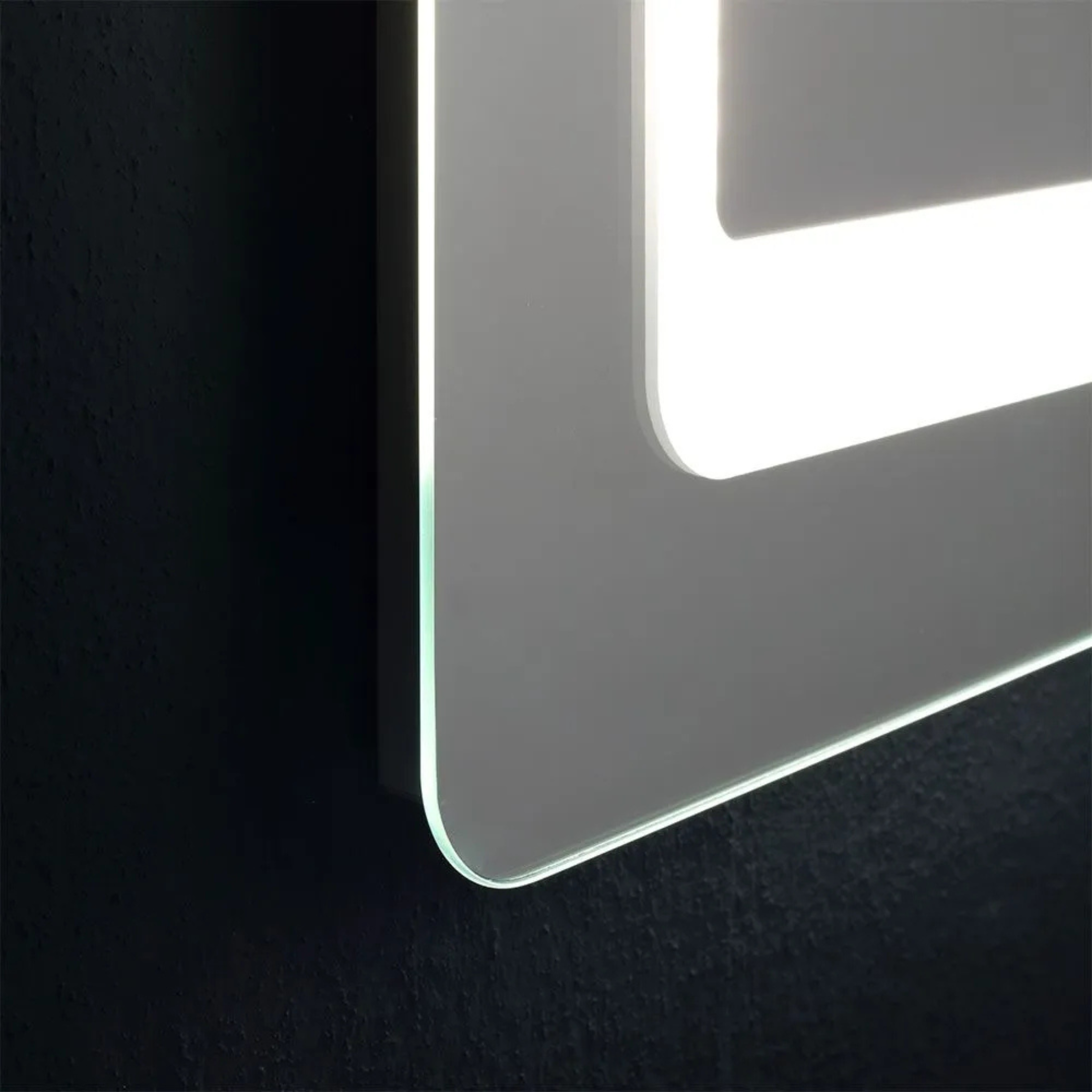 Reversible rectangular "Portland" LED framed mirror