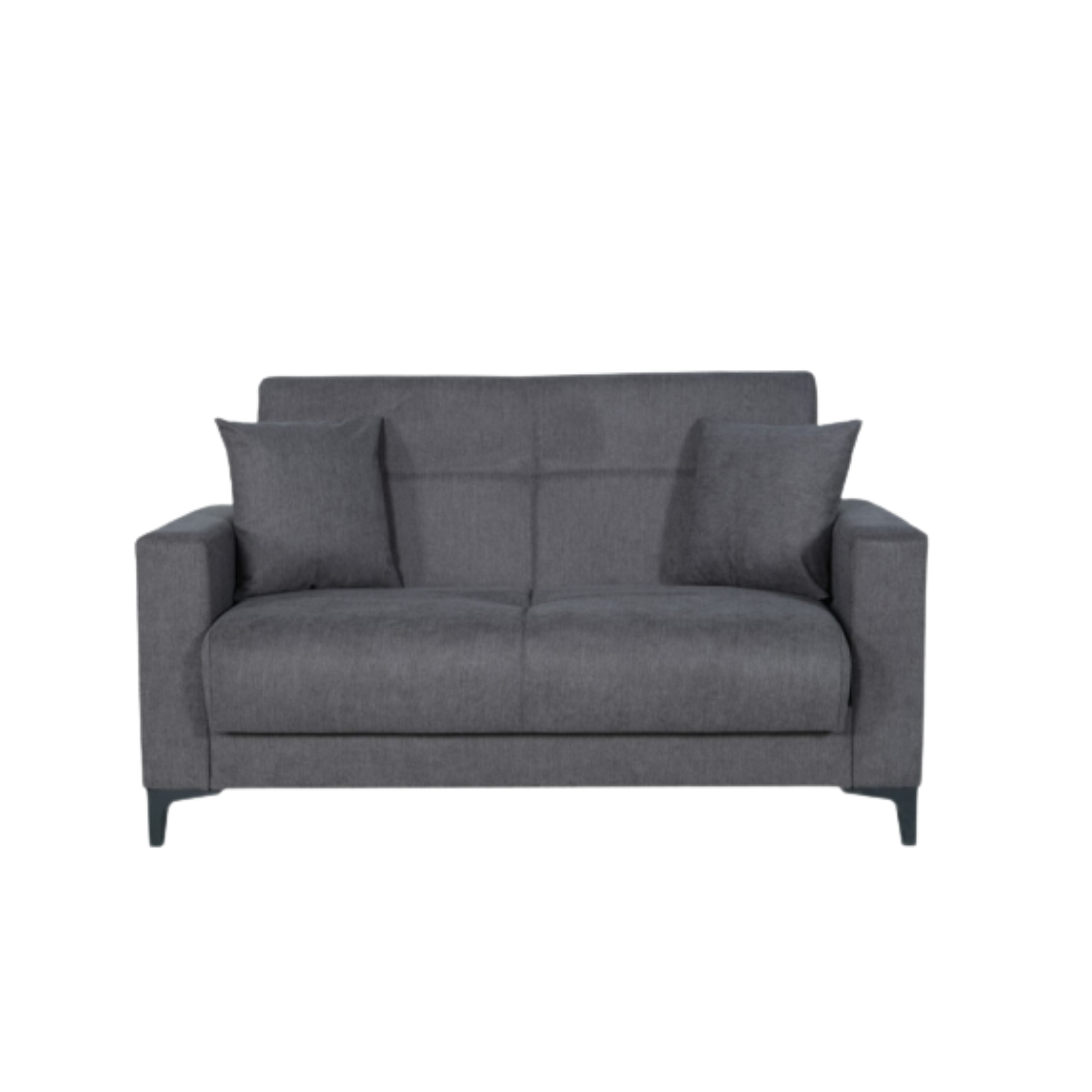 "Bravo Bacos" fabric sofa with storage drawer and two cushions