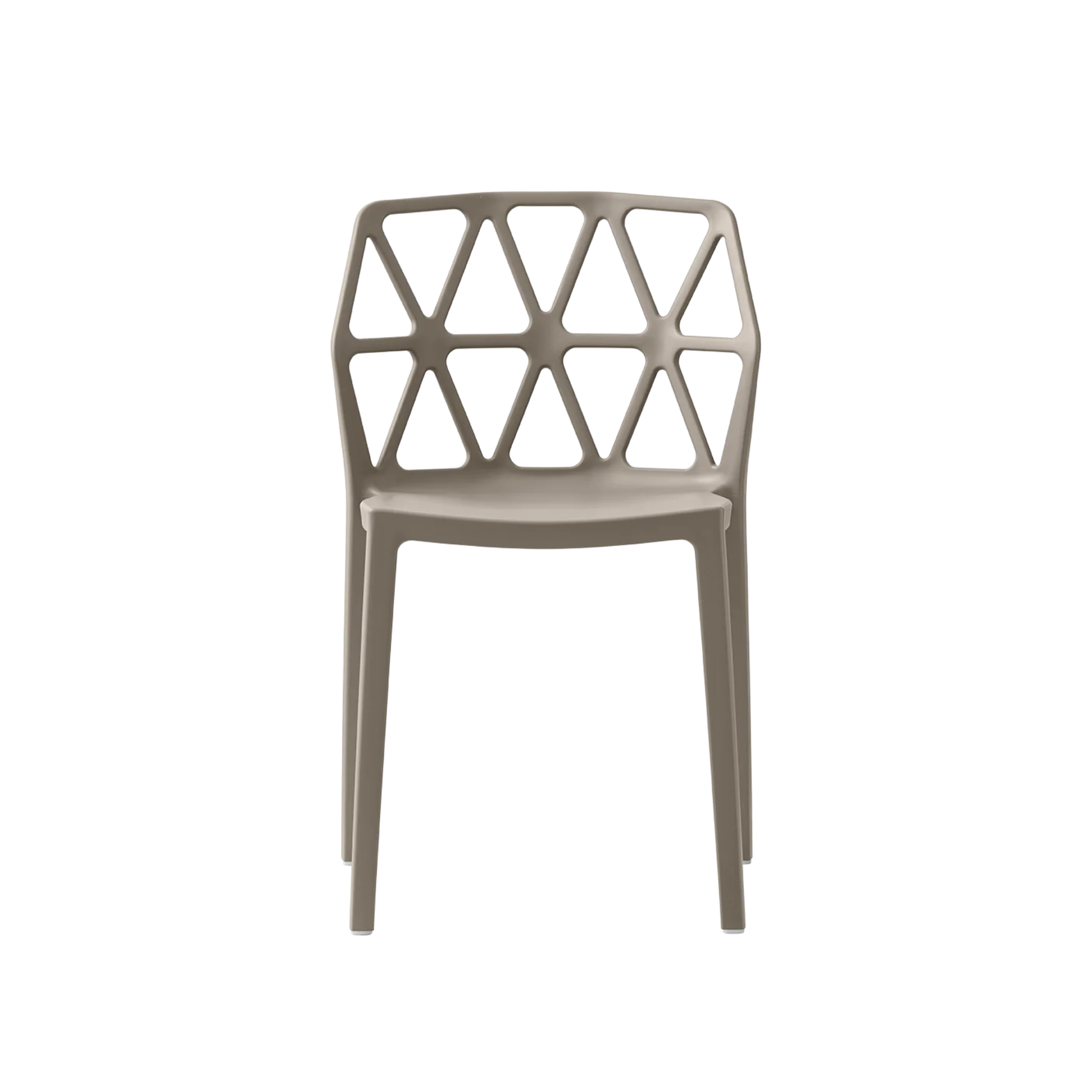 Set of modern polypropylene "Alchemia" chairs for indoor and outdoor use, stackable.