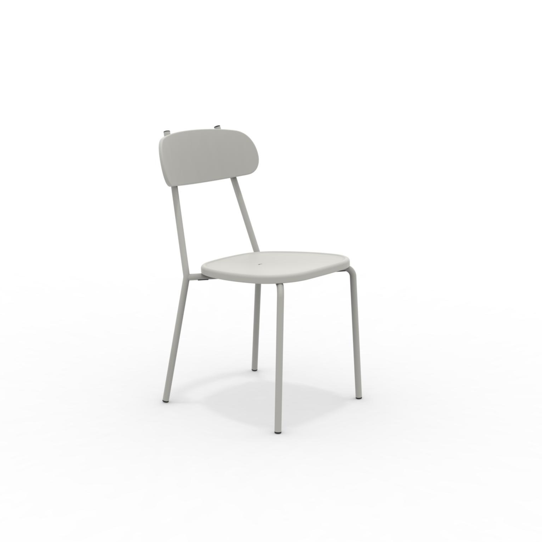 Set of stackable "Fox" garden chairs in painted metal, 45x53 cm, 84h