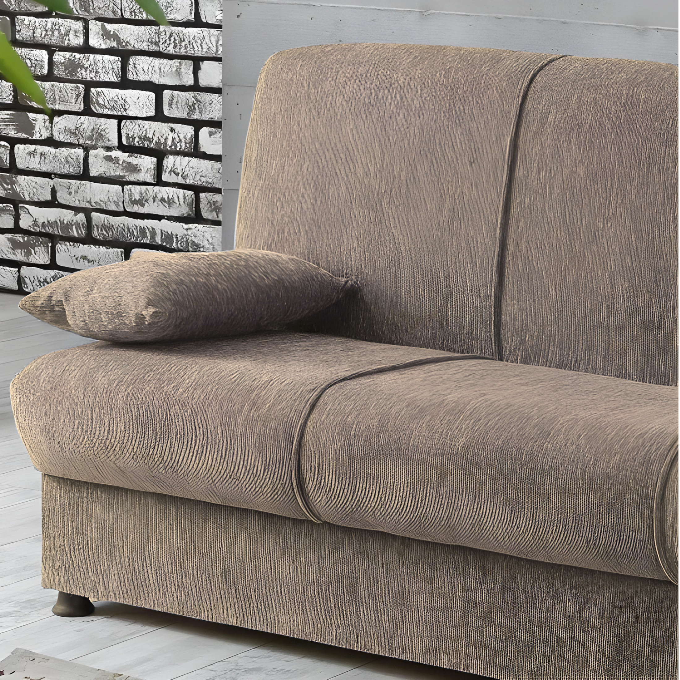 Modern "Jim" fabric sofa bed with storage cm 190x64 90h