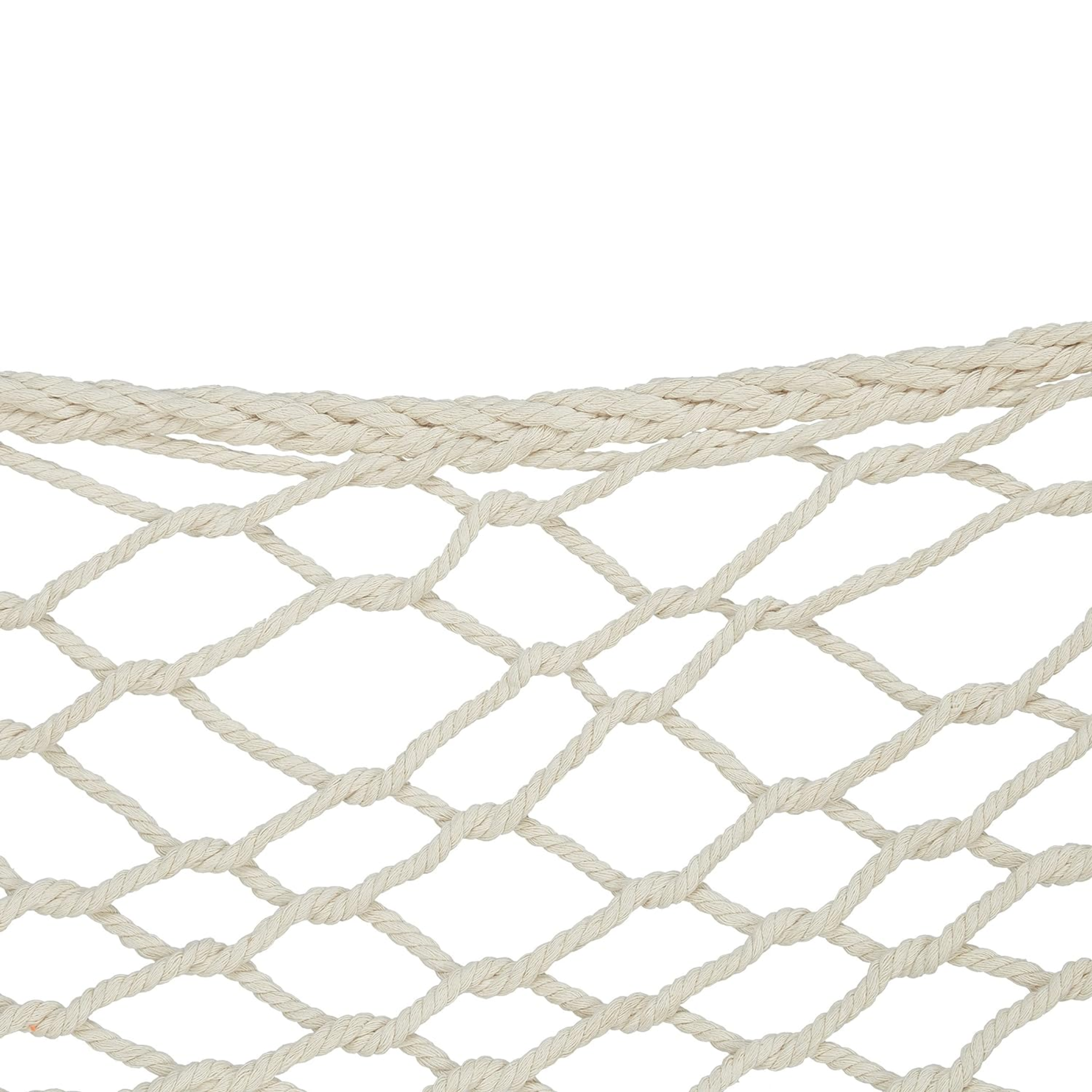 "Kila" woven canvas garden hammock with wooden stand, 200 cm long