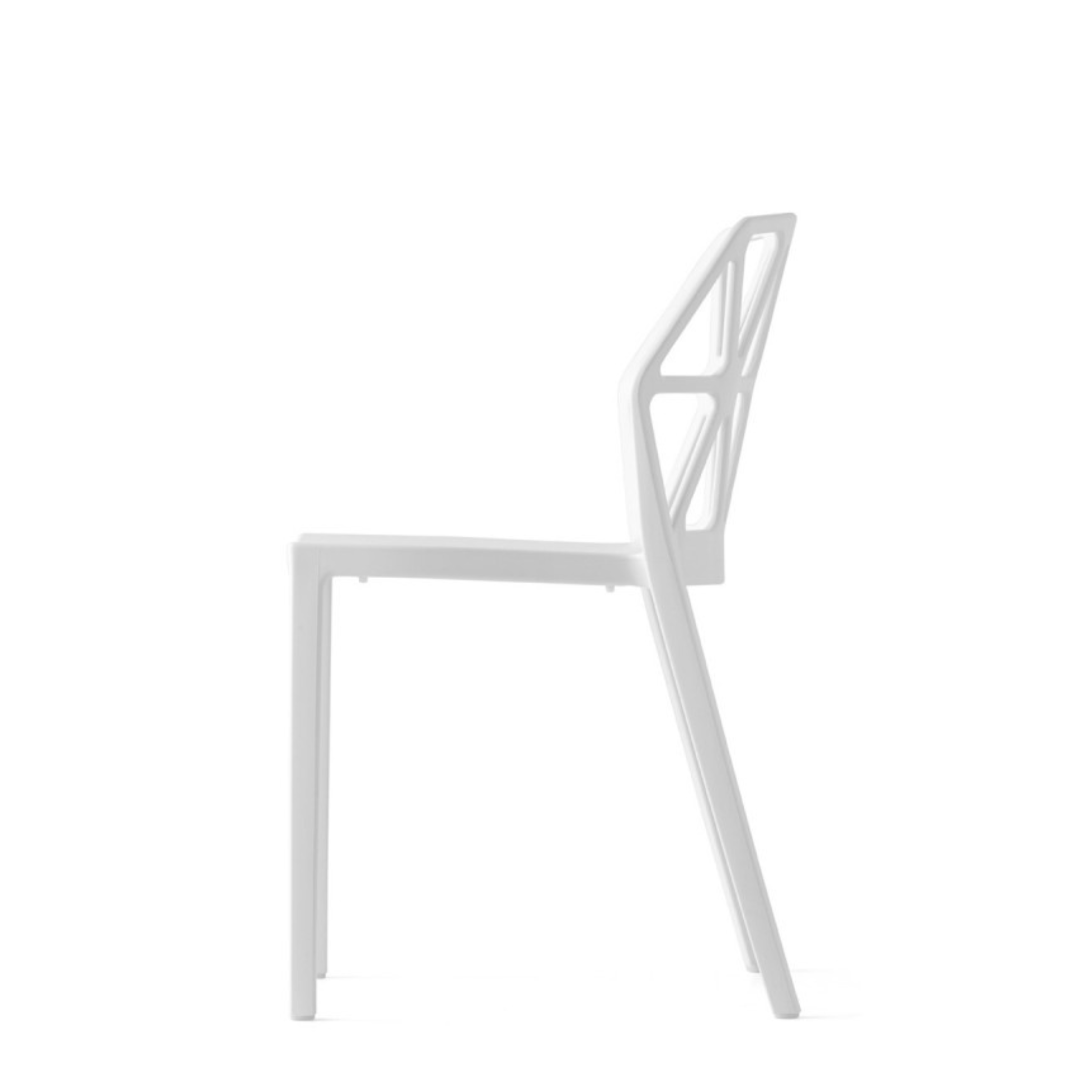 Set of modern living room chairs "Alchemia" in polypropylene cm 49.5x51 79h
