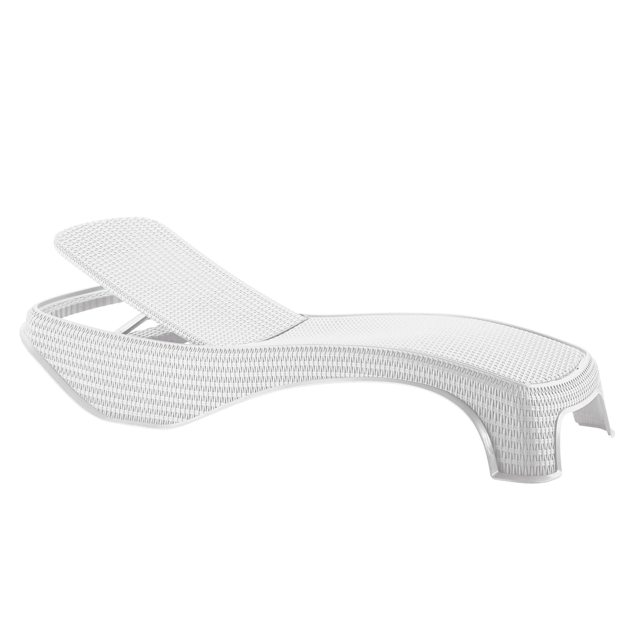 "Atlantic" reclining polyrattan sun lounger, 197x74 cm, 36h