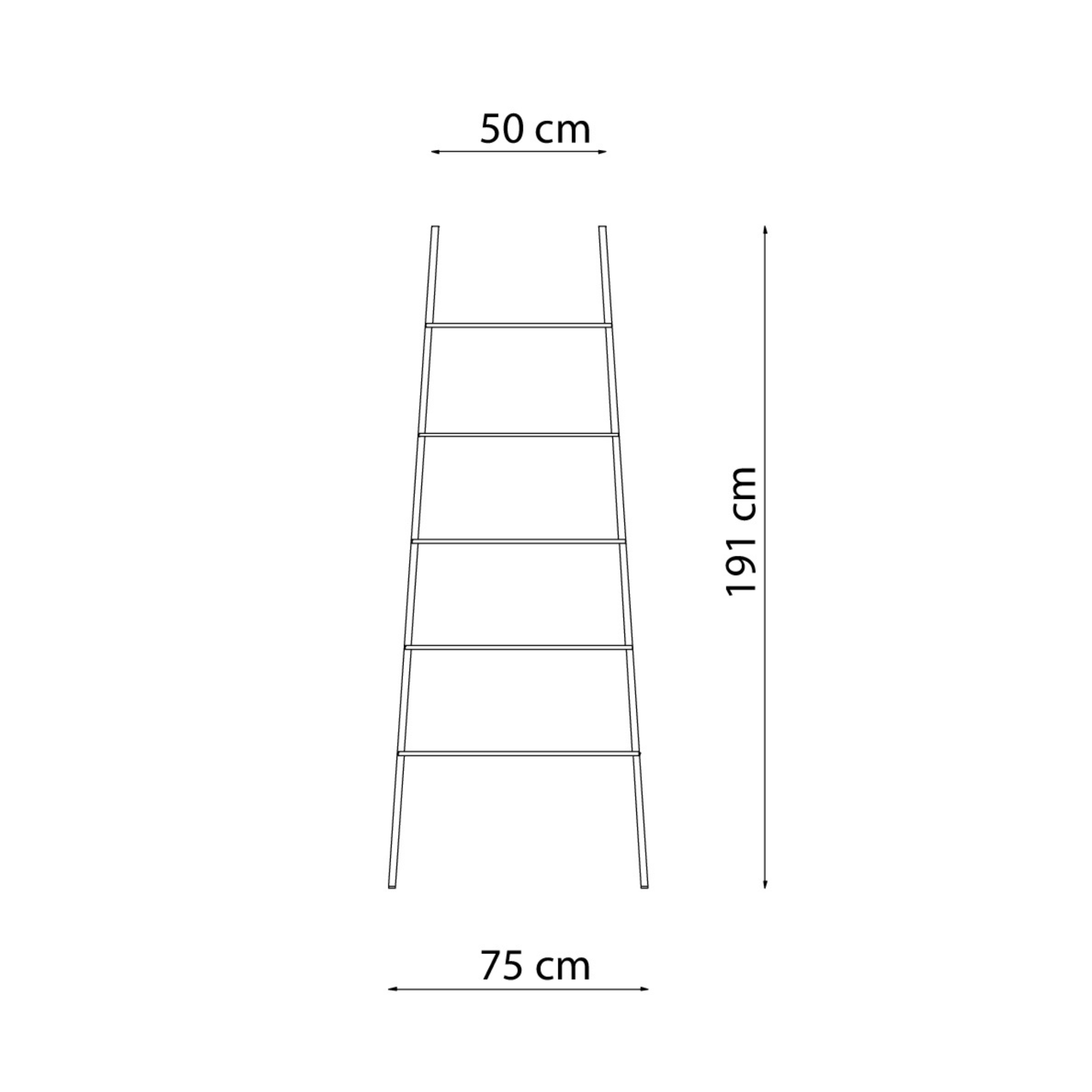 "Daisy" towel rack, metal garden stand, 74x2 cm, 190 cm high