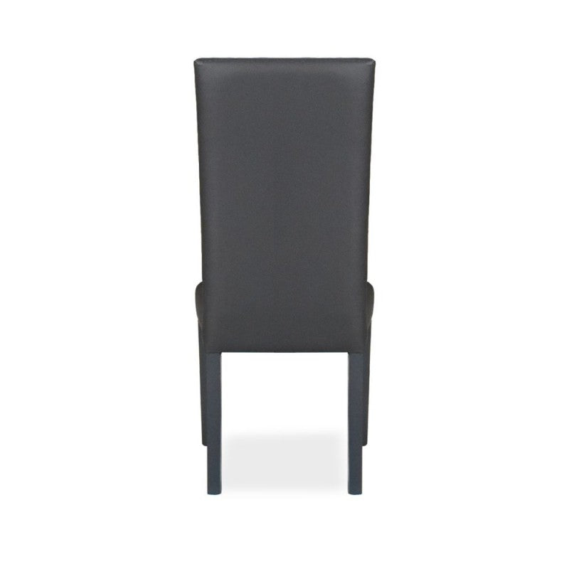 Conjunto de sillas de comedor "Nancy" tapizadas en ecopiel con patas de madera, 47x47 cm, 101h