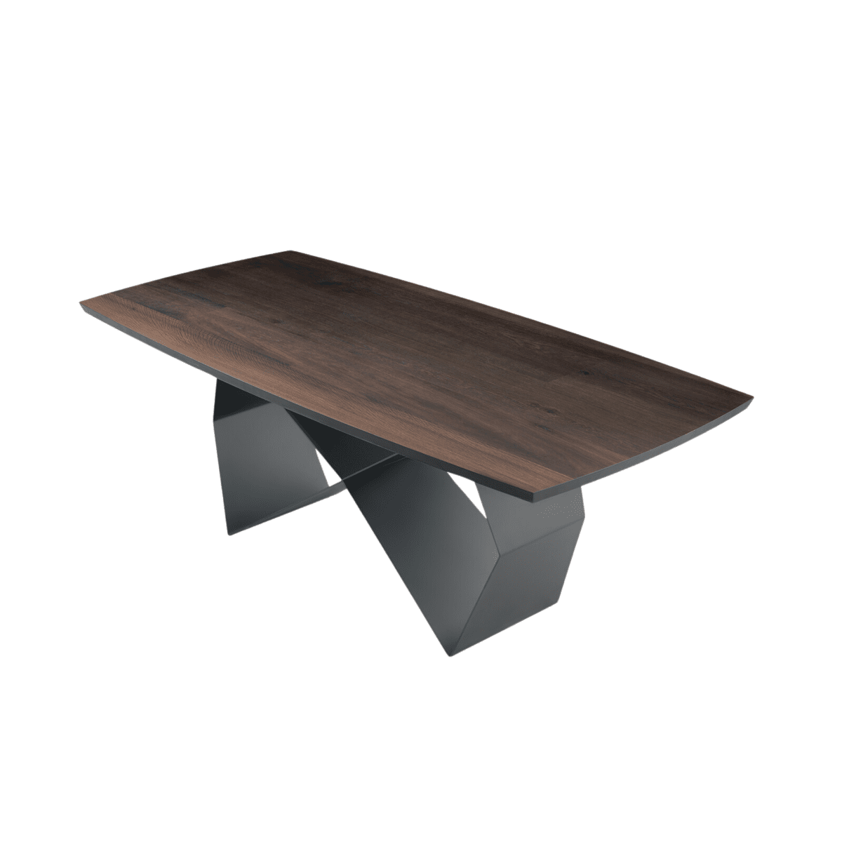 Tavolo allungabile da pranzo "Reina" con base in metallo e piano in rovere cm 200/300x100 75h - MondoViro