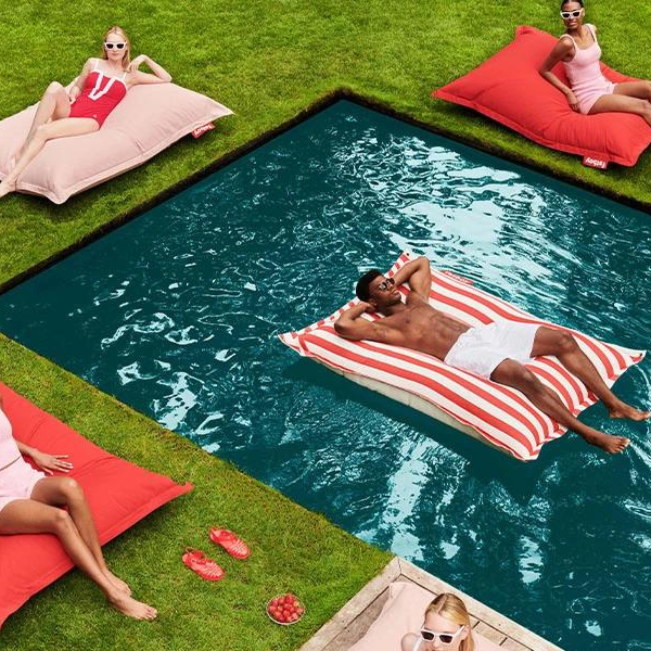Floating bean bag "Floatzac" pouf mattress 180x134 cm
