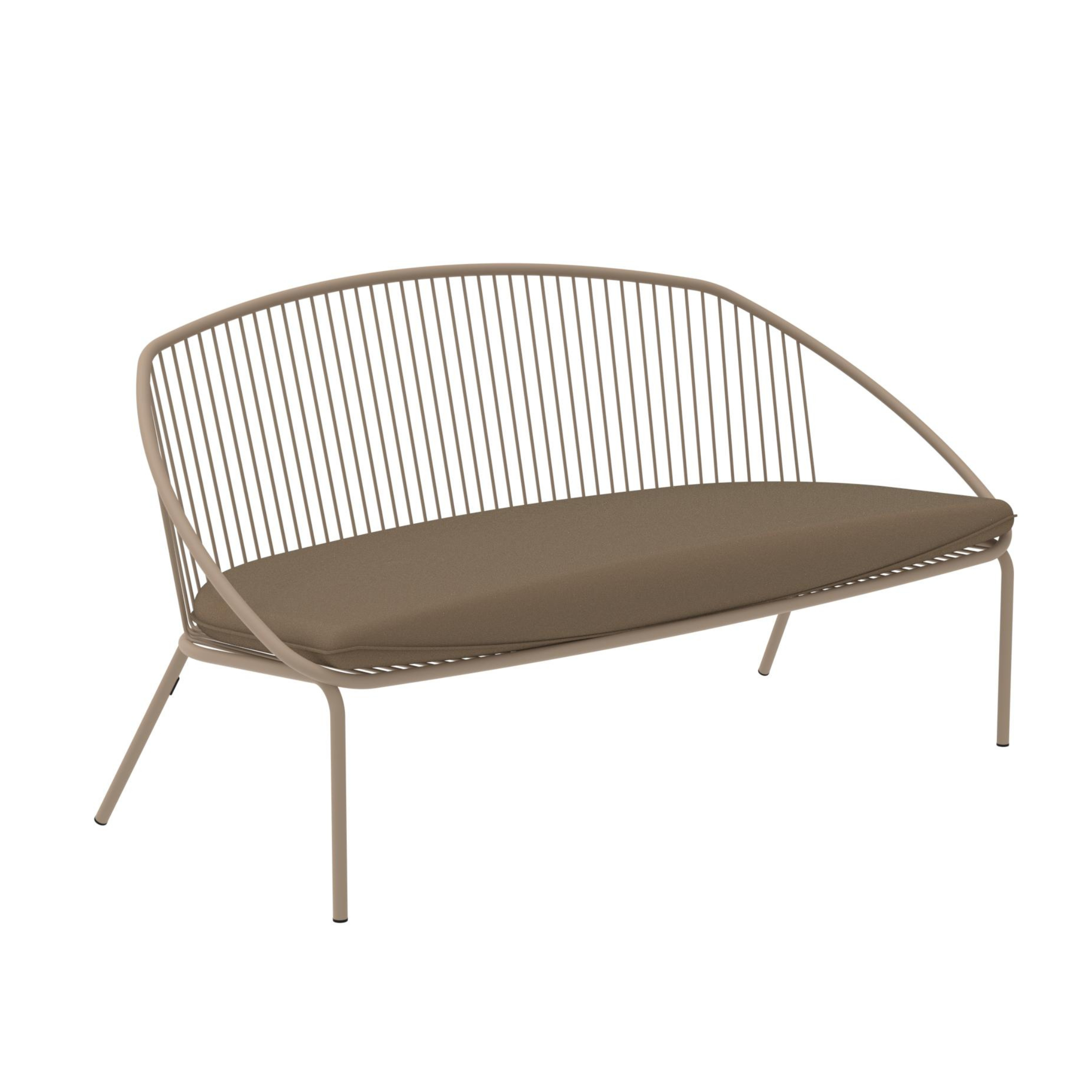 "Aria" metal garden sofa, stackable lounge bench, 160x81 cm, 85 cm high