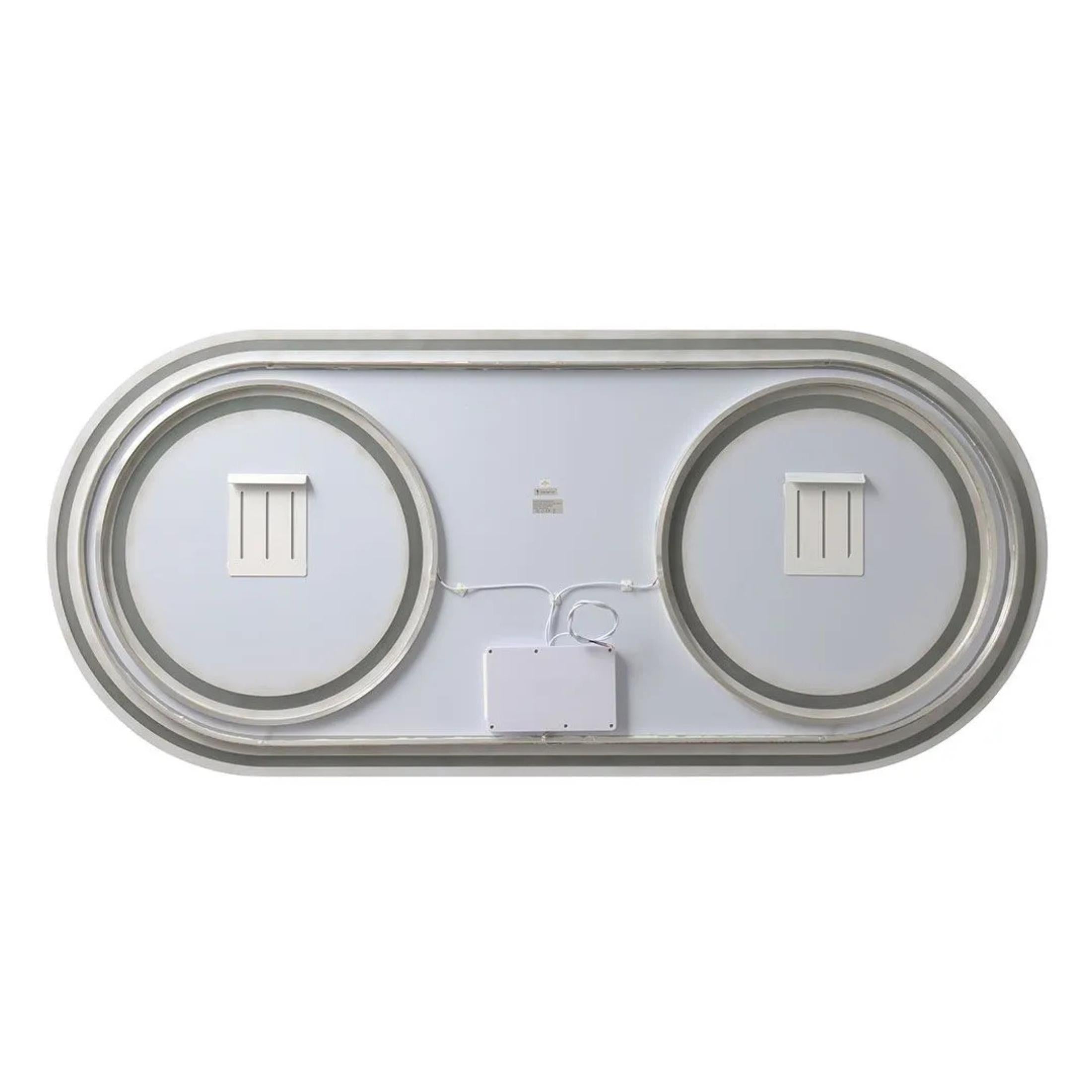 "Luce" double-sided LED bathroom mirror in aluminum, 180x80 cm.