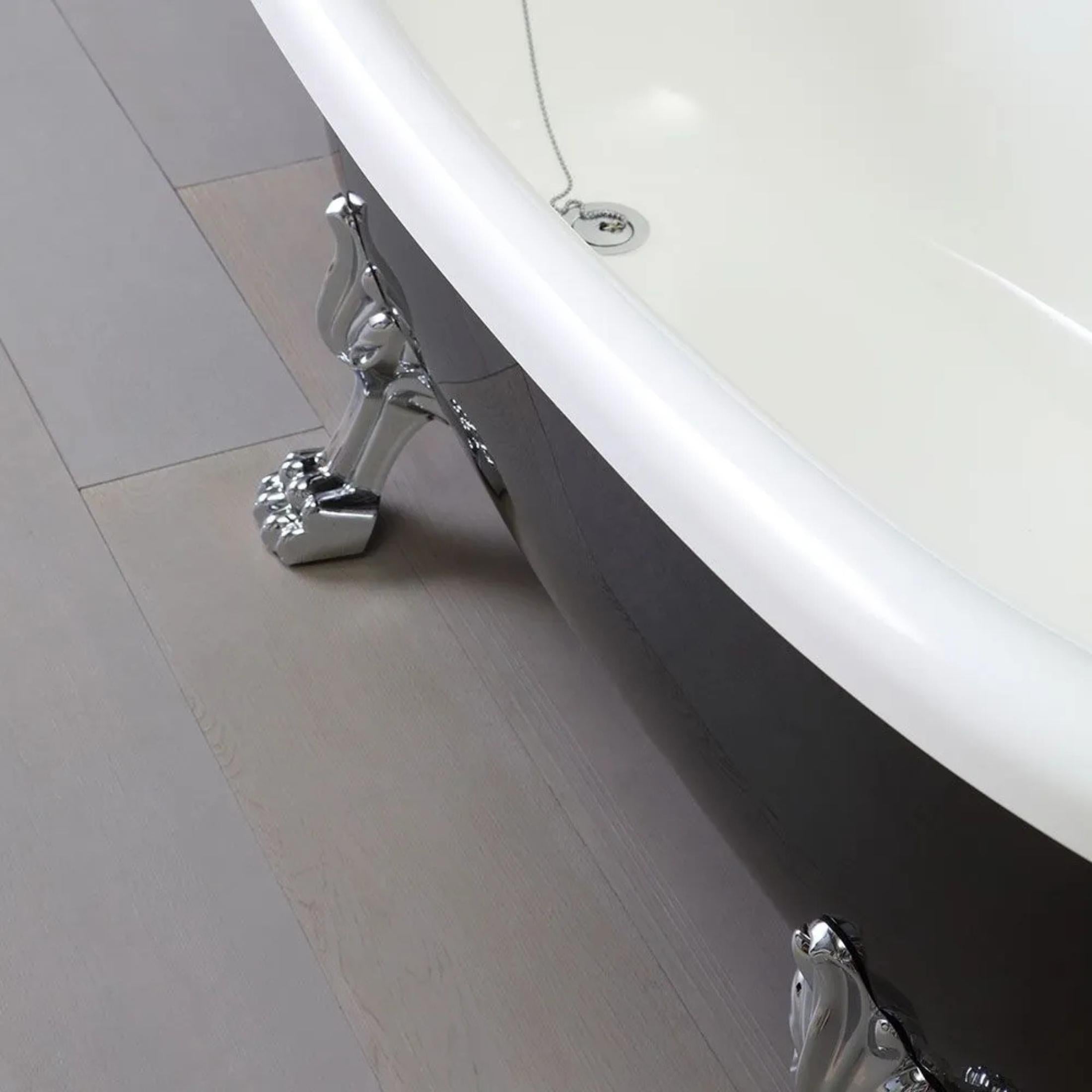 Classic freestanding bathtub "Romanza" in recomposed marble 168x76 cm 55h