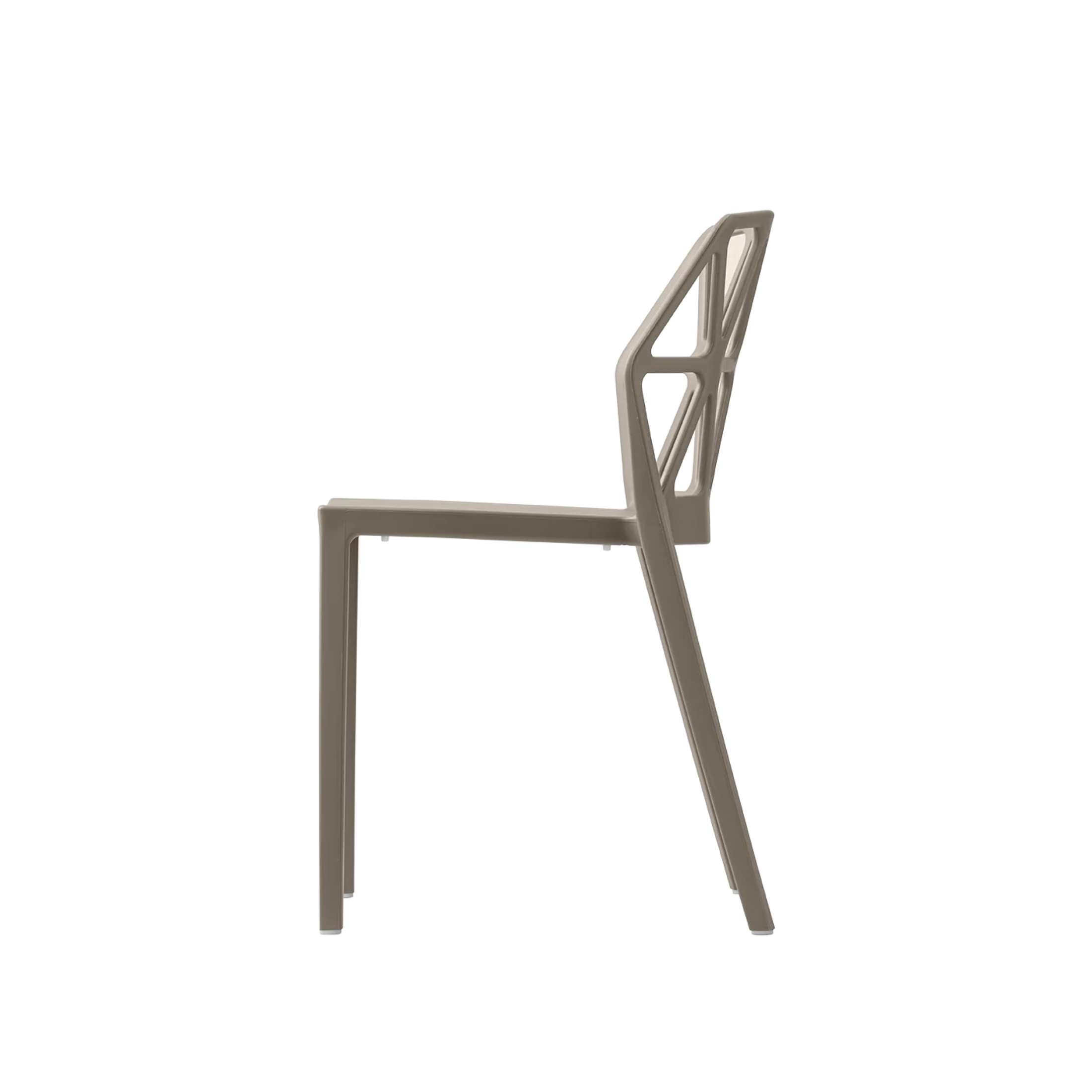 Set of modern polypropylene "Alchemia" chairs for indoor and outdoor use, stackable.