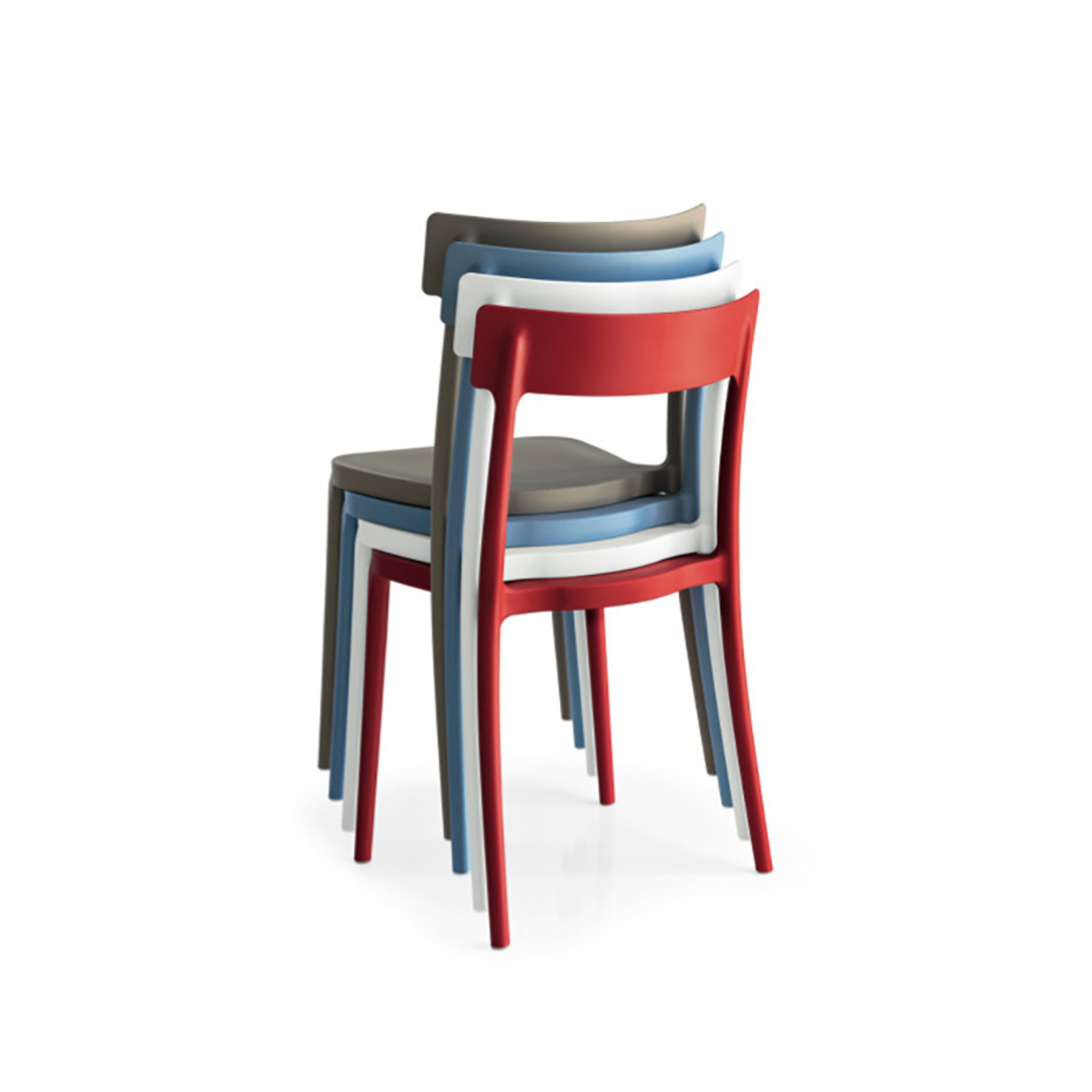 Set of modern stackable polypropylene chairs "Argo" for living room cm 48x47 82h