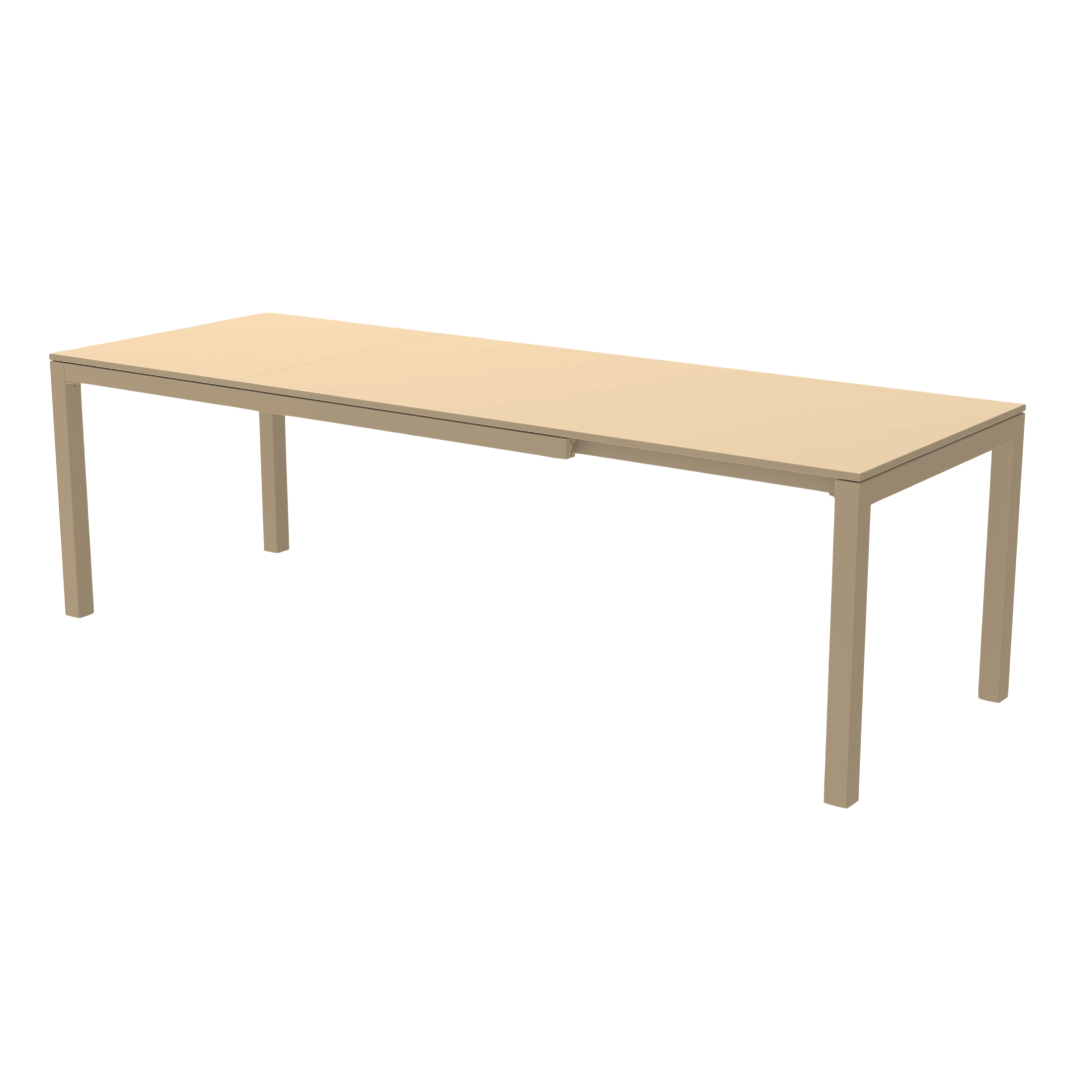 Extendable "Extia" painted metal garden table for modern use