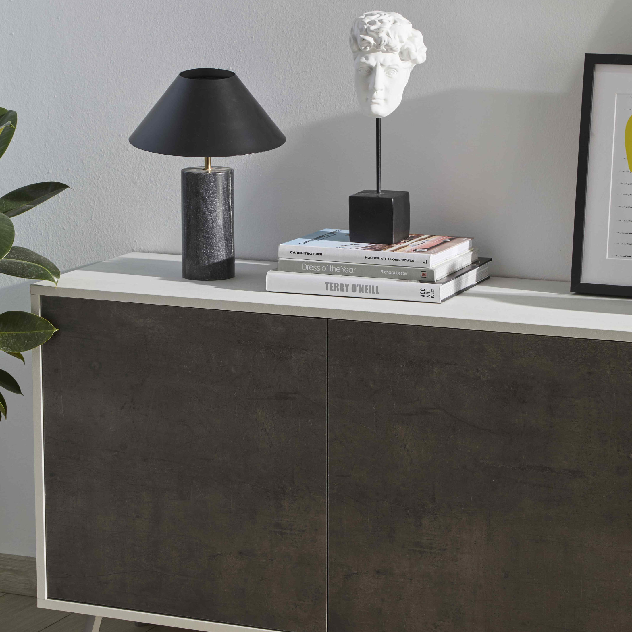 "Alex" 3-door wooden cabinet, push-pull sideboard, 177x41 cm, 74h