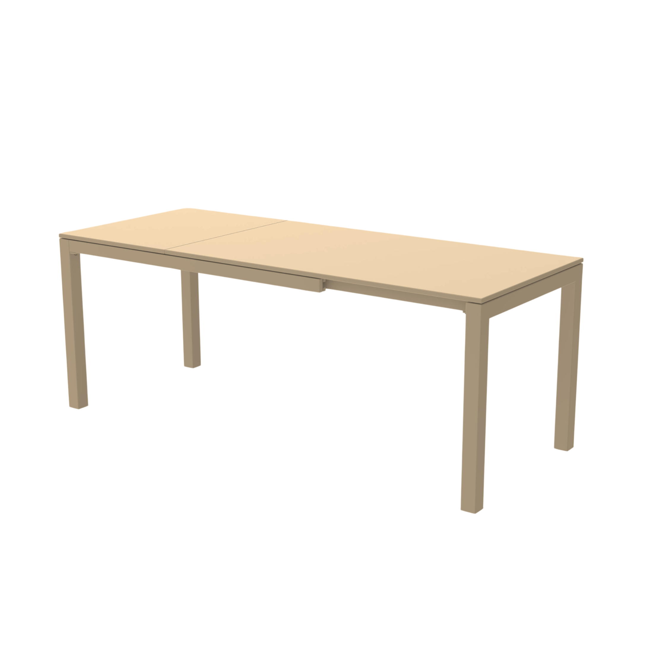 Extendable "Extia" painted metal garden table for modern use