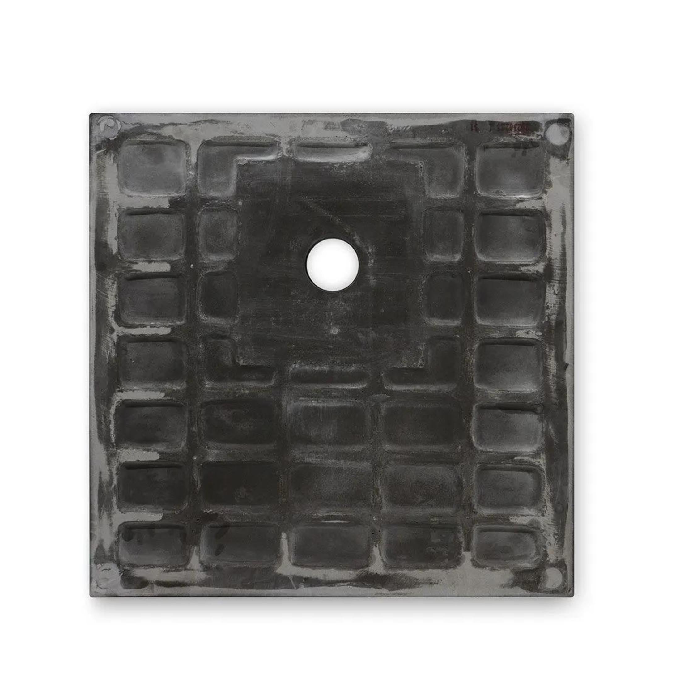 "Milano" thin square shower tray in non-slip stone-effect resin