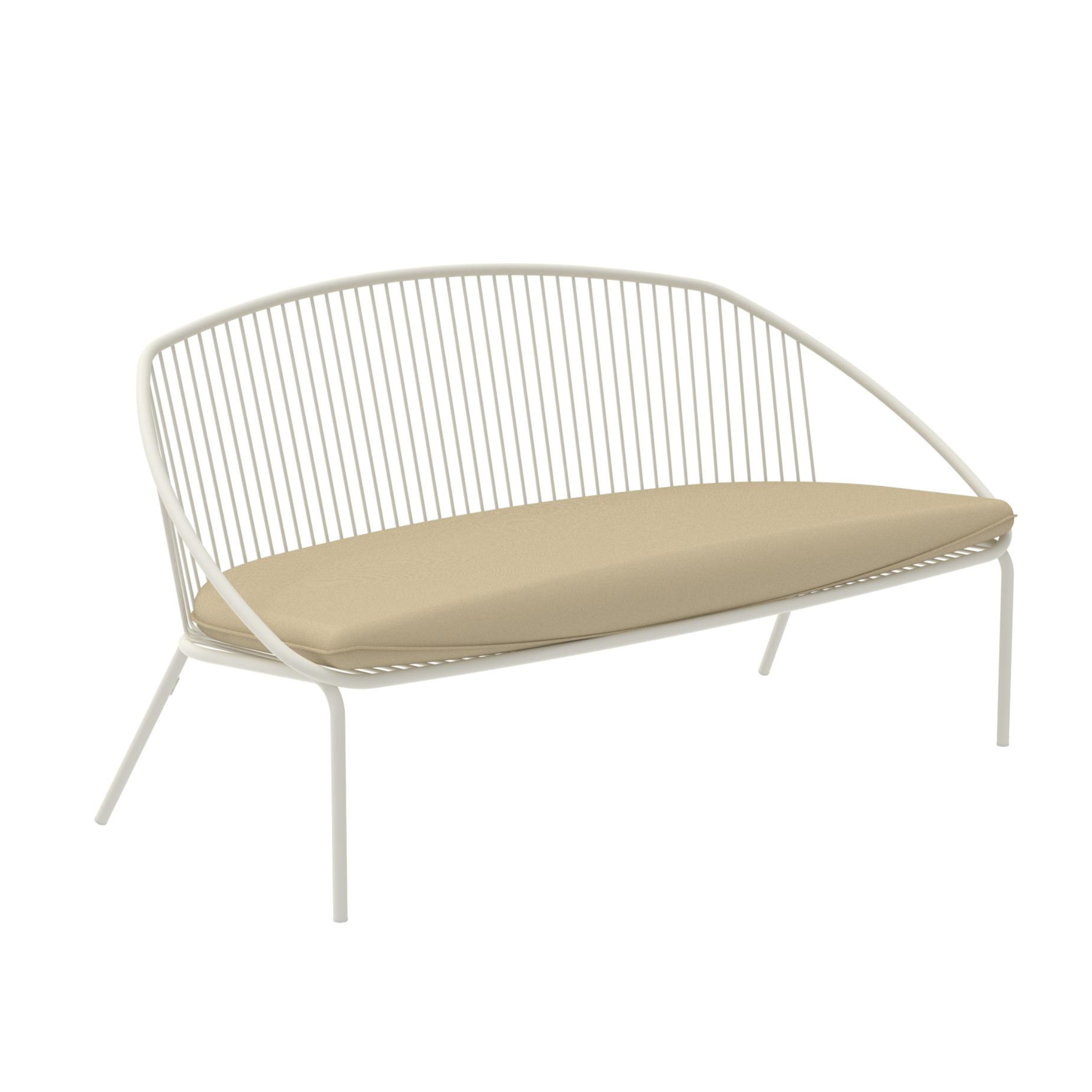 "Aria" metal garden sofa, stackable lounge bench, 160x81 cm, 85 cm high