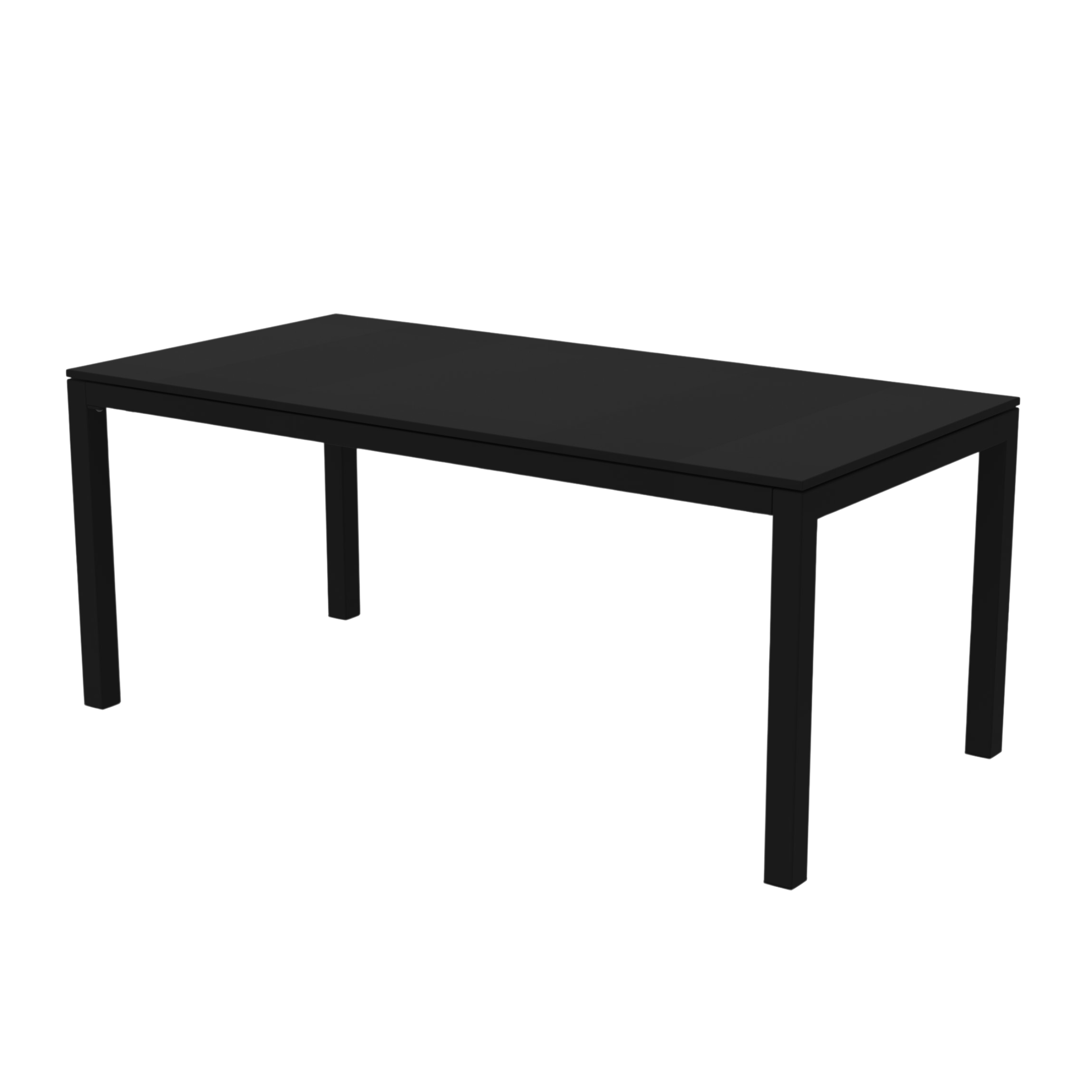 Extendable "Extia" painted metal garden table for modern use