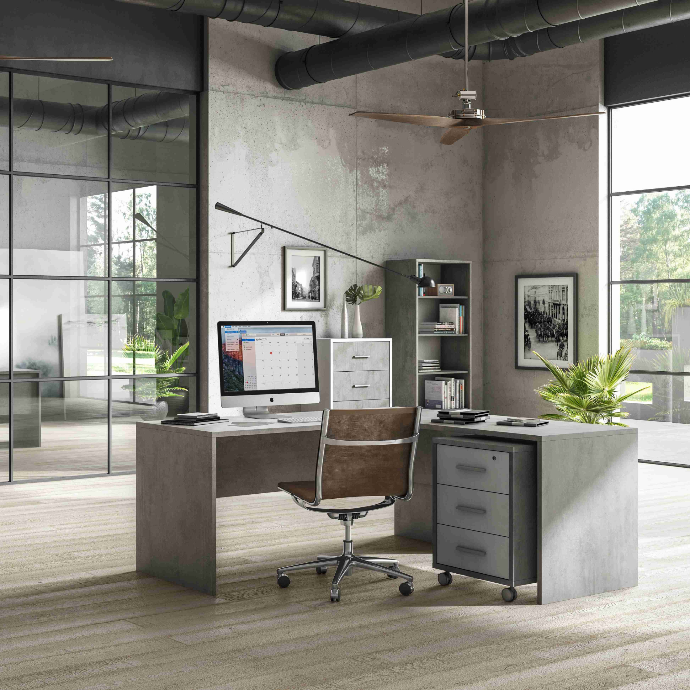 Versatile "Double" 3-drawer wooden cabinet with wheels, 51x41 cm, 71h