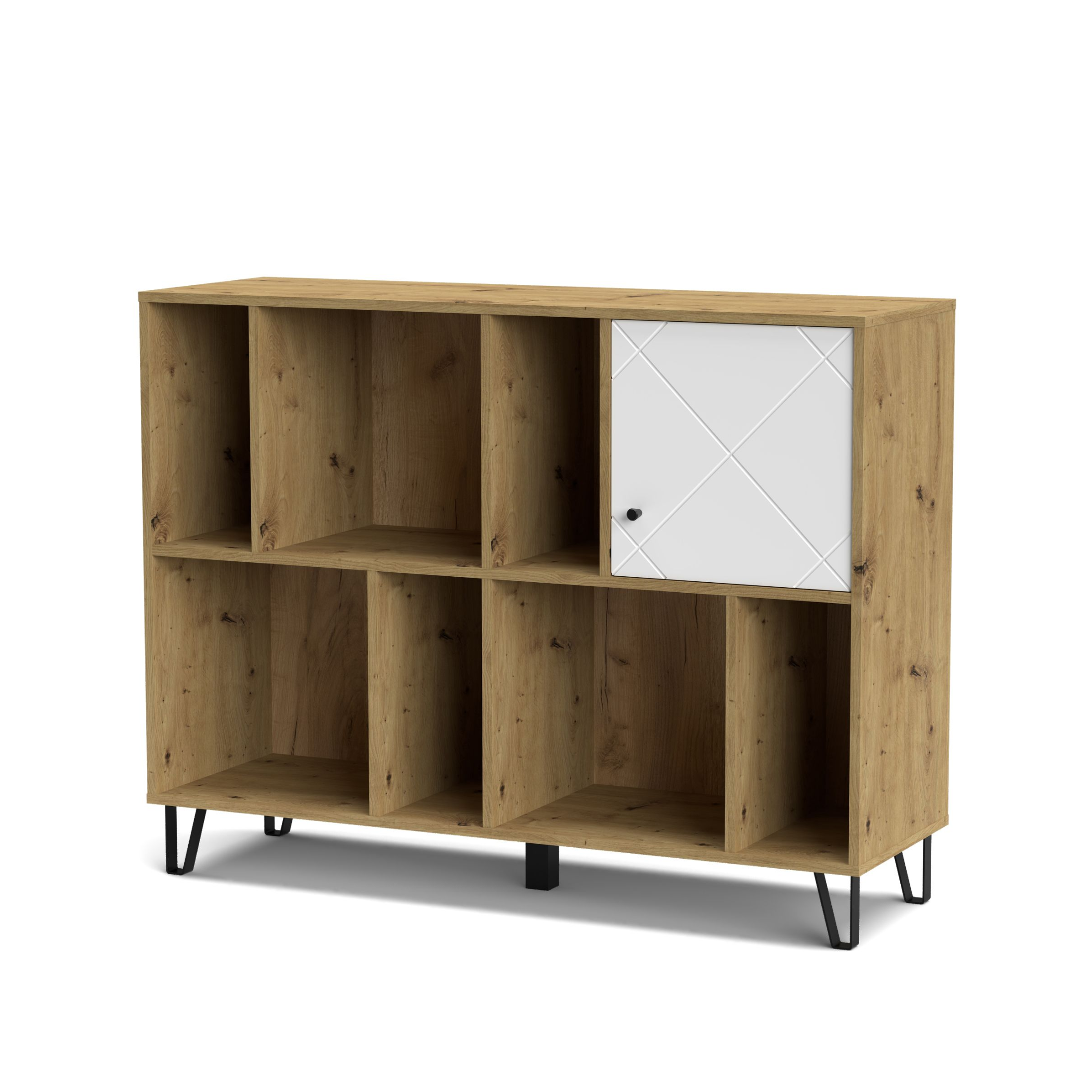 "Living Bollo" living room furniture set in artisan oak and white