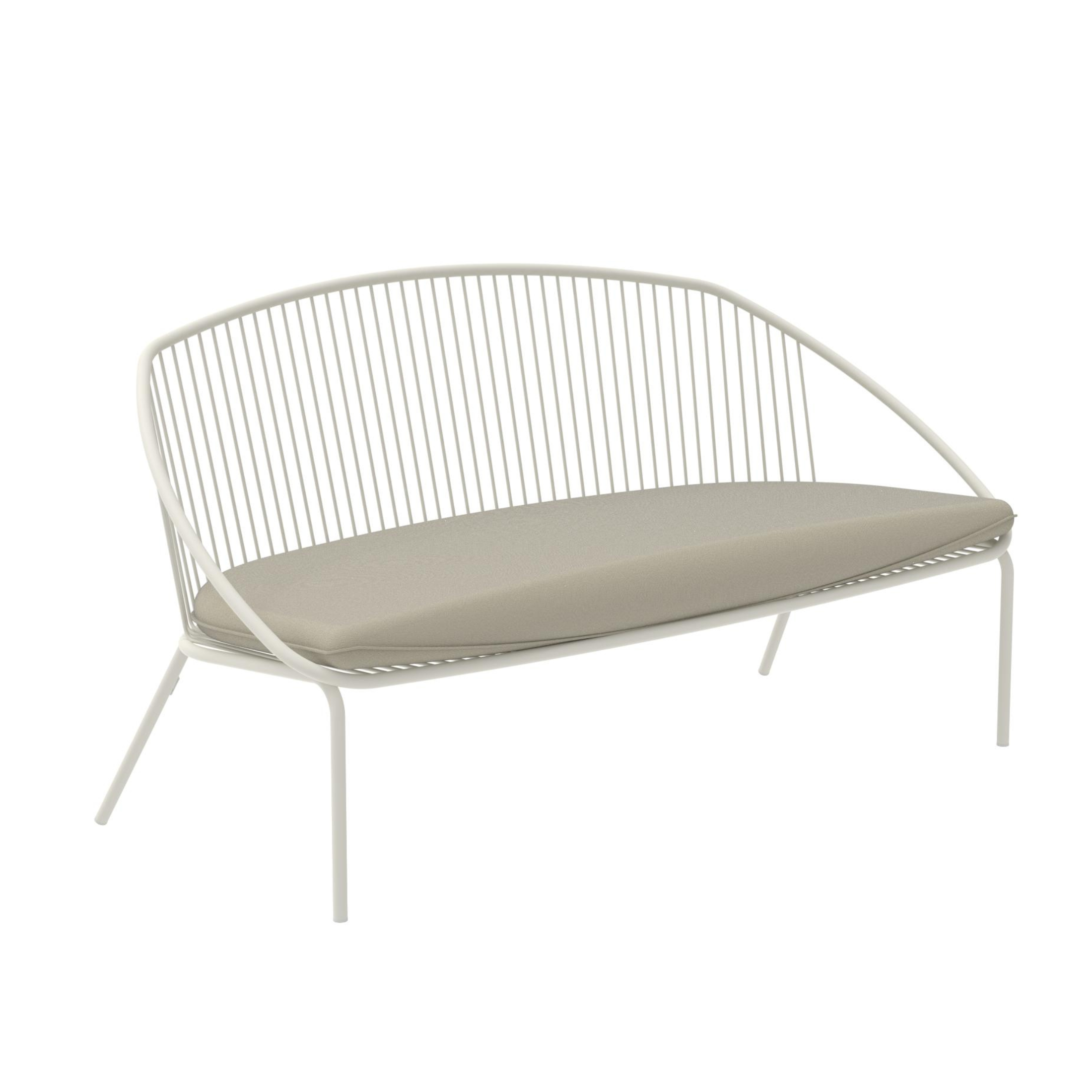 "Aria" metal garden sofa, stackable lounge bench, 160x81 cm, 85 cm high