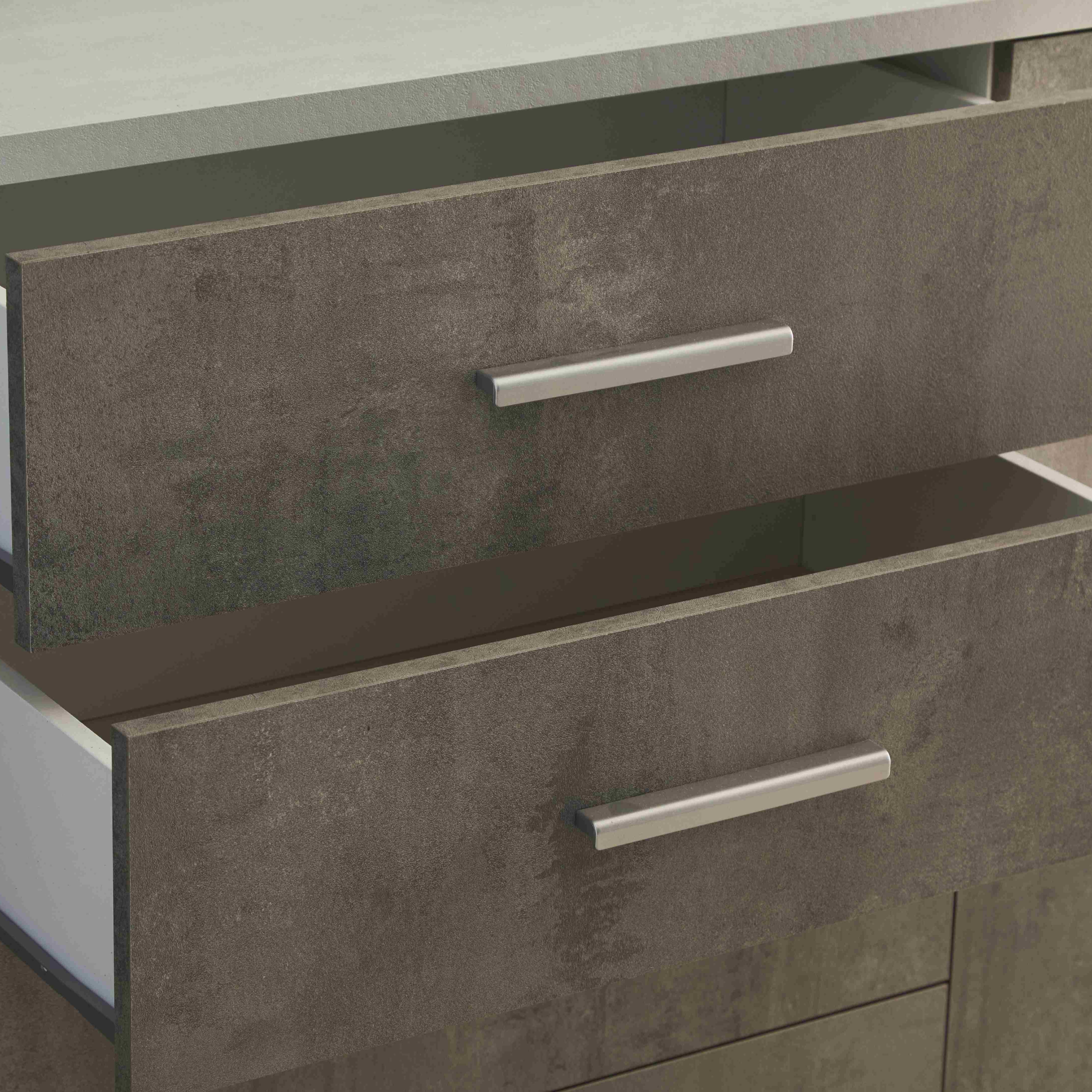 "Roby" wooden sideboard with 4 doors and 4 drawers, 203x41 cm, 84h