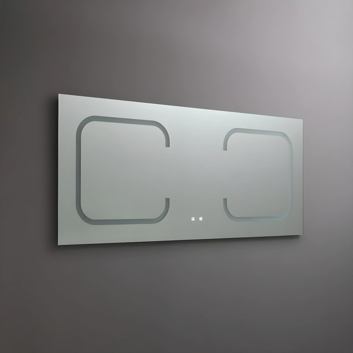 Specchio a led da bagno "Luce" a doppia postazione in alluminio cm 180x80h - MondoViro