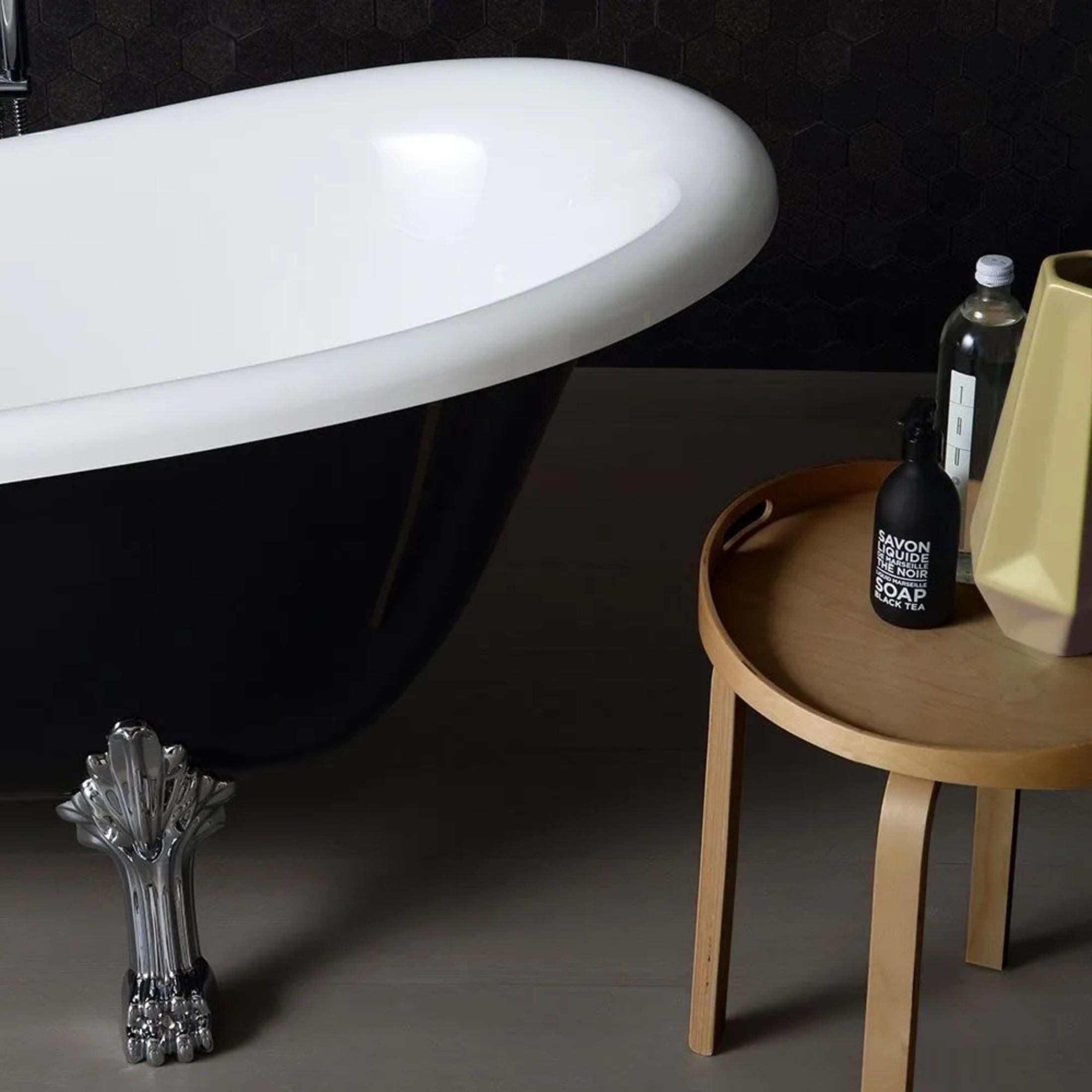 Classic freestanding bathtub "Romanza" in recomposed marble 168x76 cm 55h