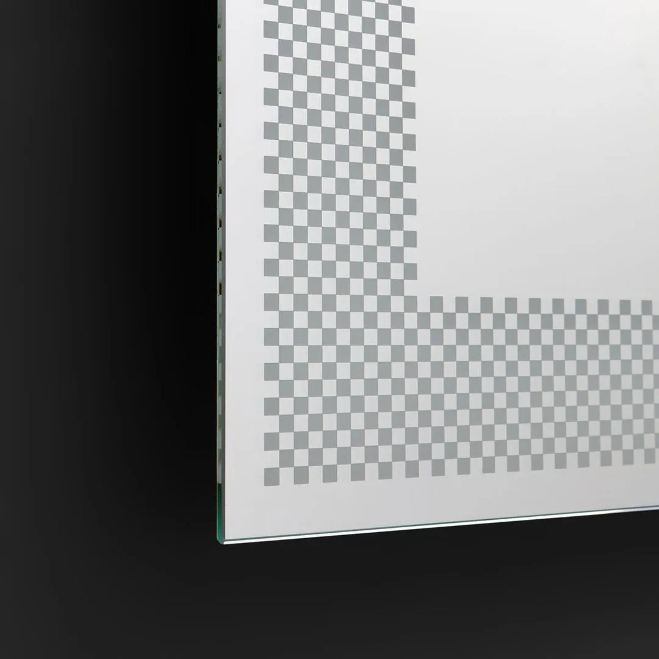 Rectangular LED mirror "Fresno" with illuminated decorated frame, 50x70 cm