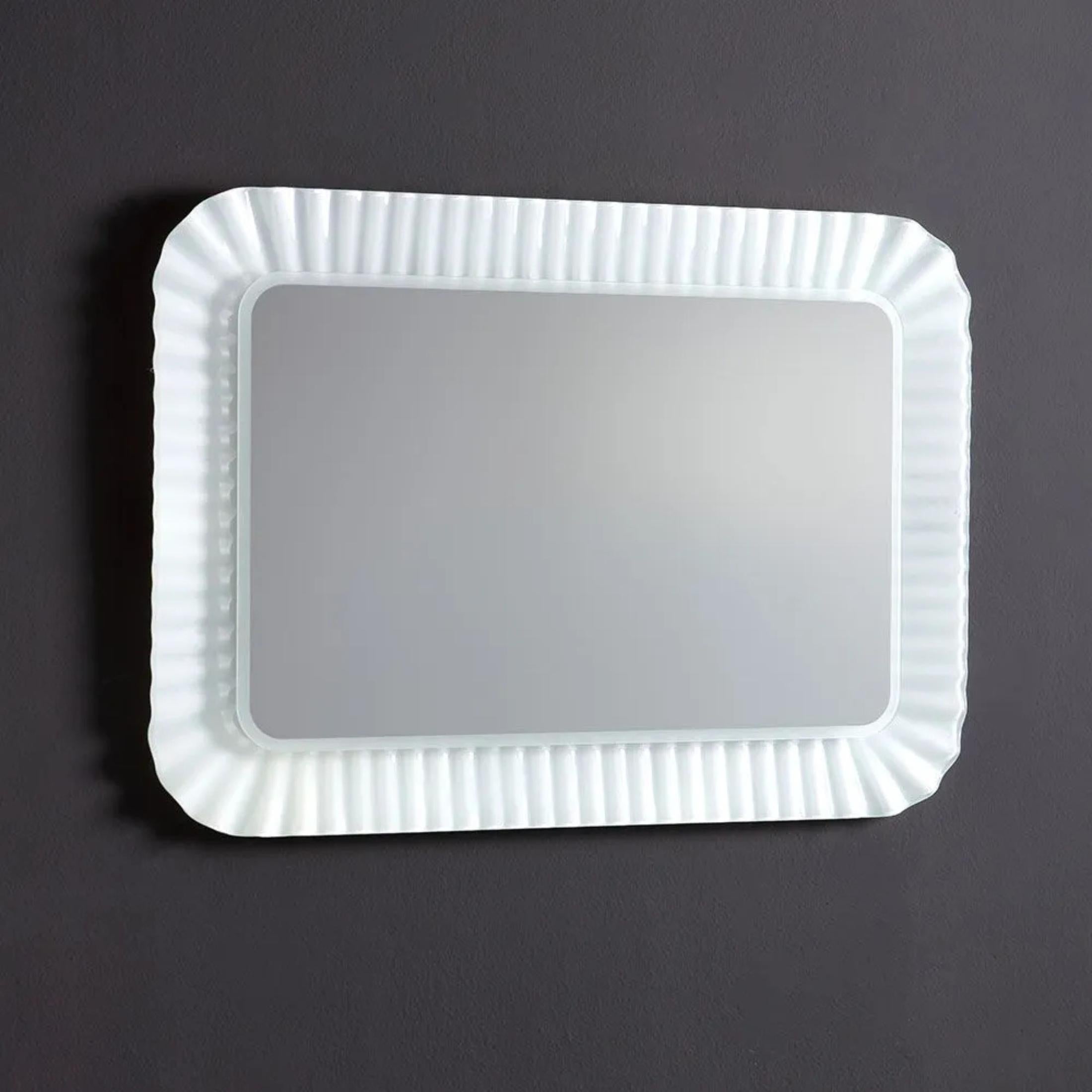 Rectangular LED mirror "Redding" with reversible fused glass frame 94x68 cm