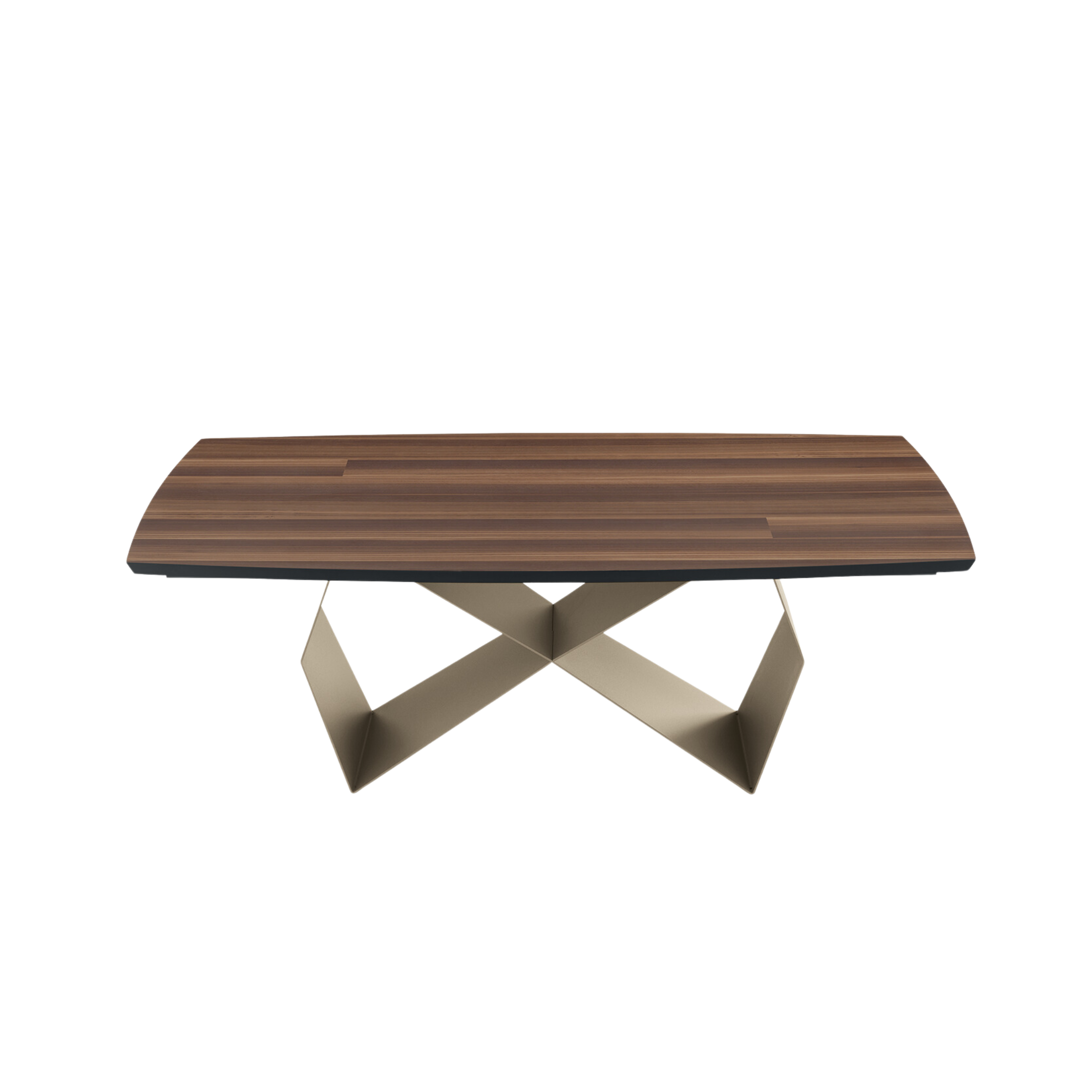 Extendable dining table "Reina" with metal base and oak top, 200/300x100 cm, 75 cm high
