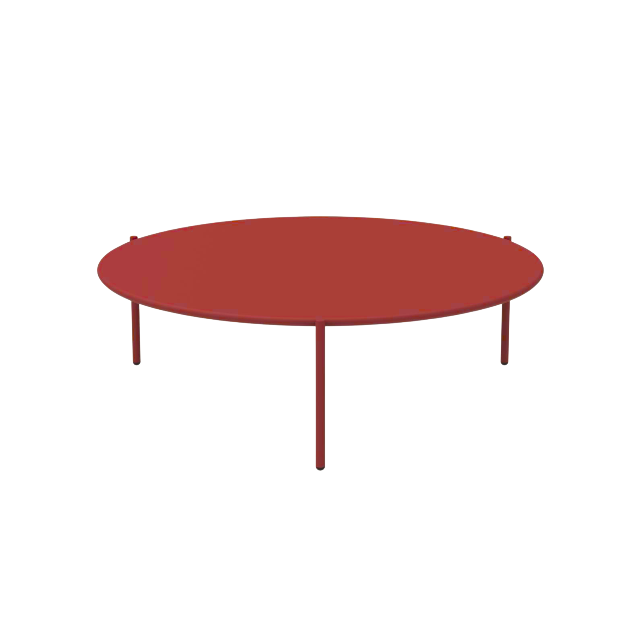"Aria3" round metal coffee table, stackable garden table, 110x110 cm, 35 cm high