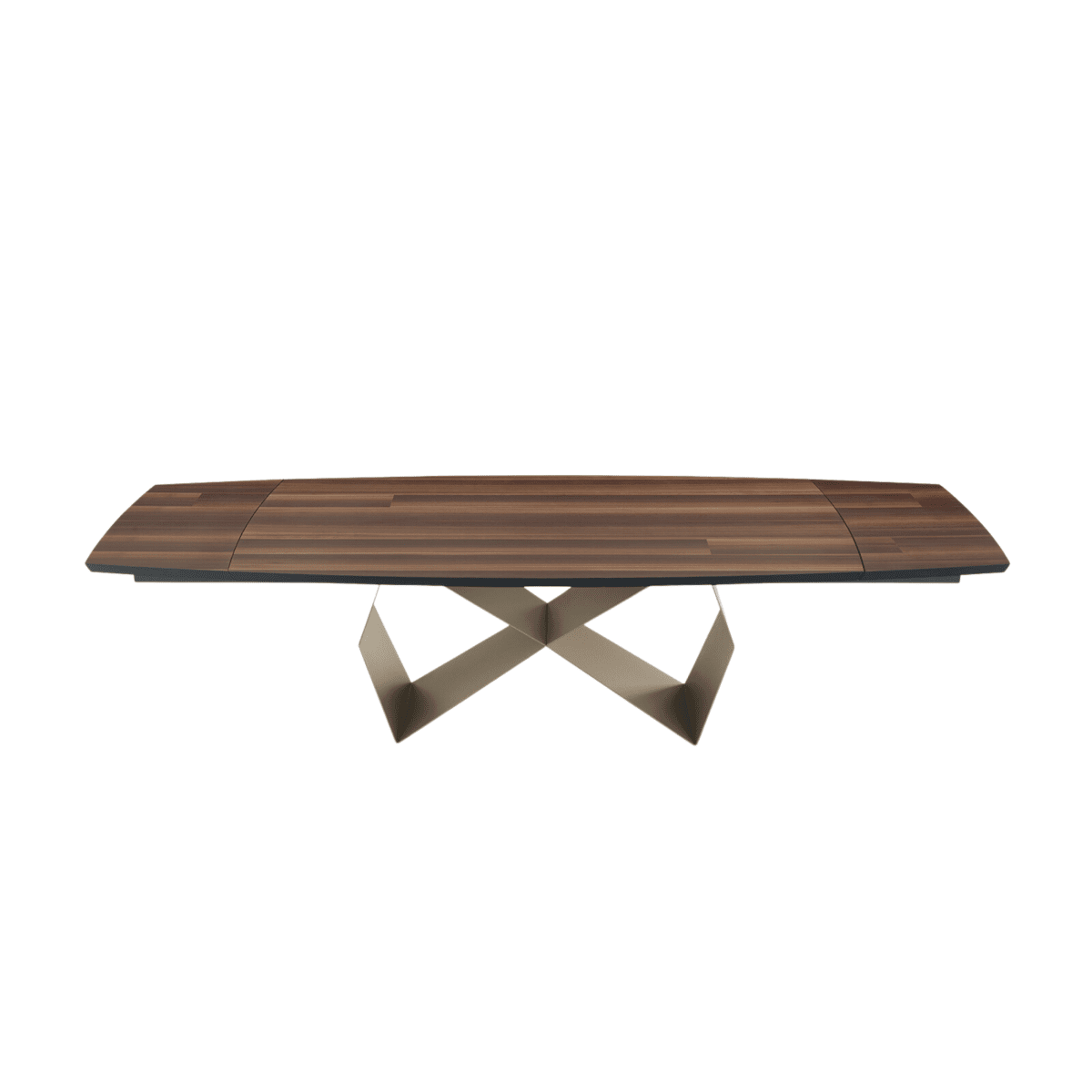 Tavolo allungabile da pranzo "Reina" con base in metallo e piano in rovere cm 200/300x100 75h - MondoViro