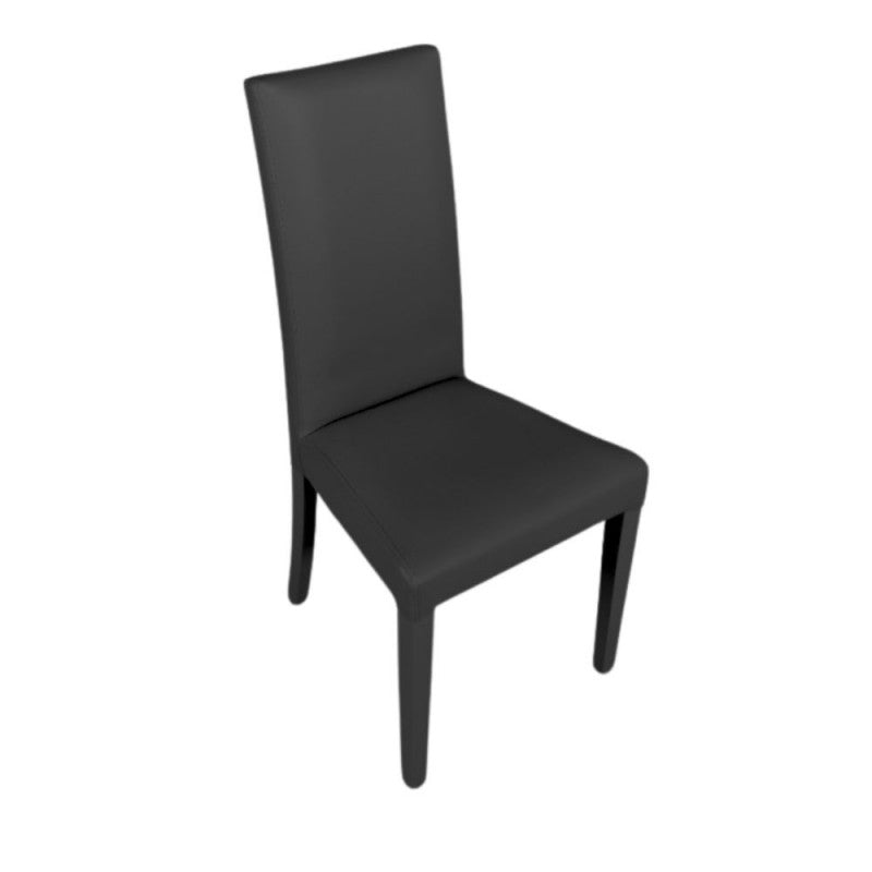 Conjunto de sillas de comedor "Nancy" tapizadas en ecopiel con patas de madera, 47x47 cm, 101h