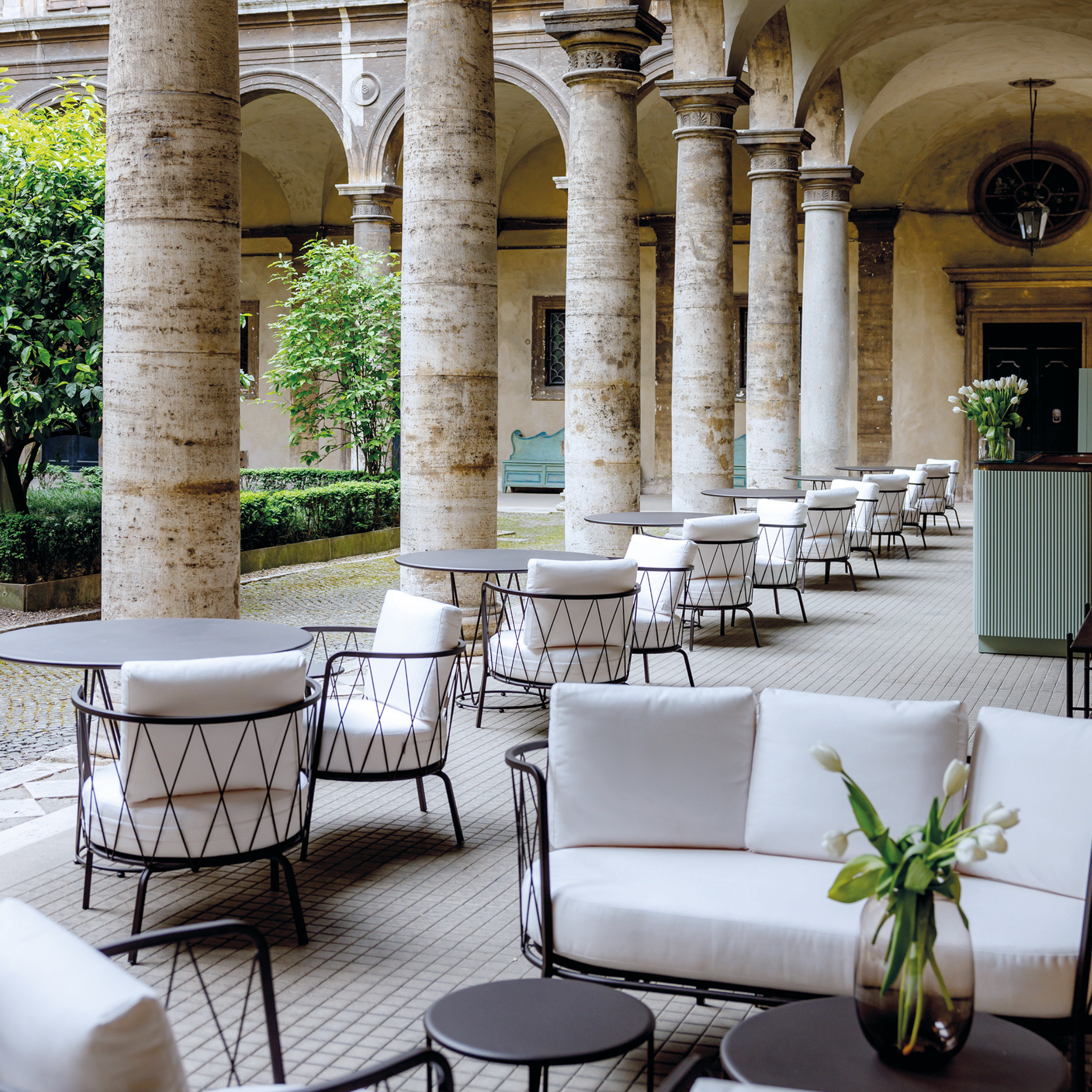 "Daisy13" 2-seater galvanized metal garden sofa lounge chair 160x73 cm 71h