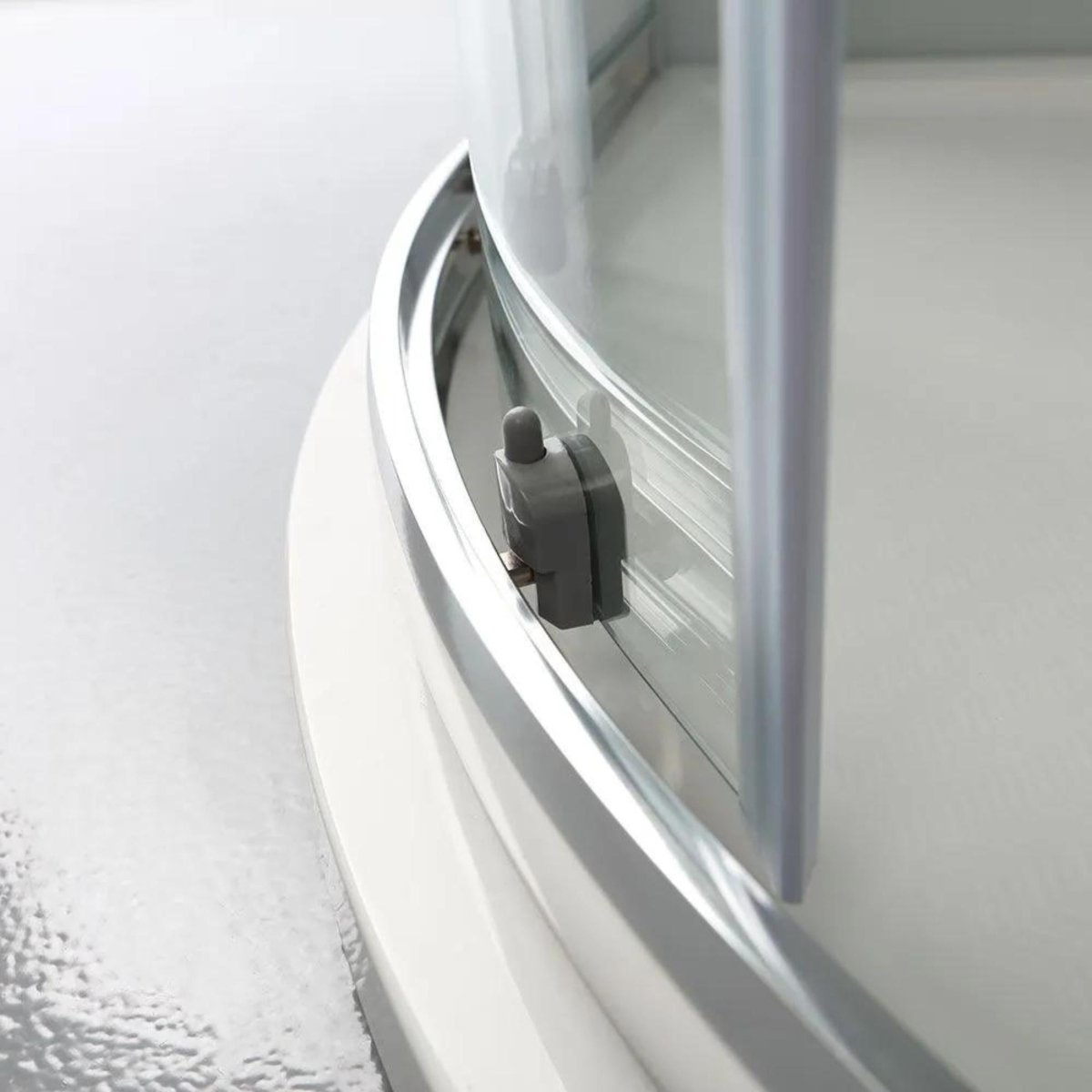 Box doccia semicircolare "Genova" con 2 ante scorrevoli in vetro temperato h 185 cm - MondoViro