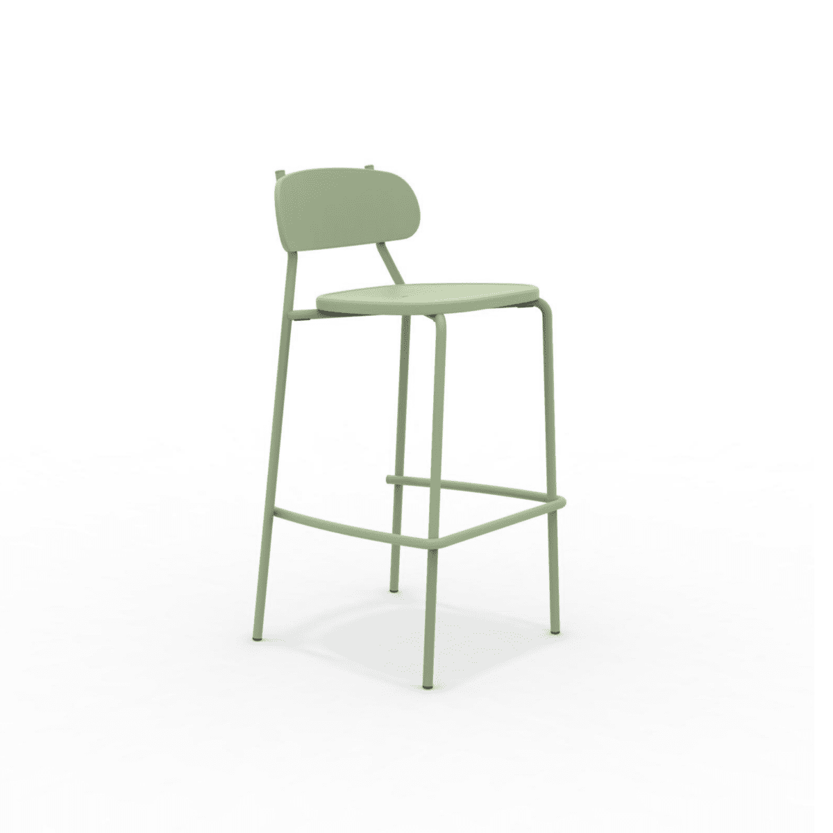 Set di sgabelli da giardino "Fox" impilabili in metallo verniciato cm 48x50 98h - MondoViro