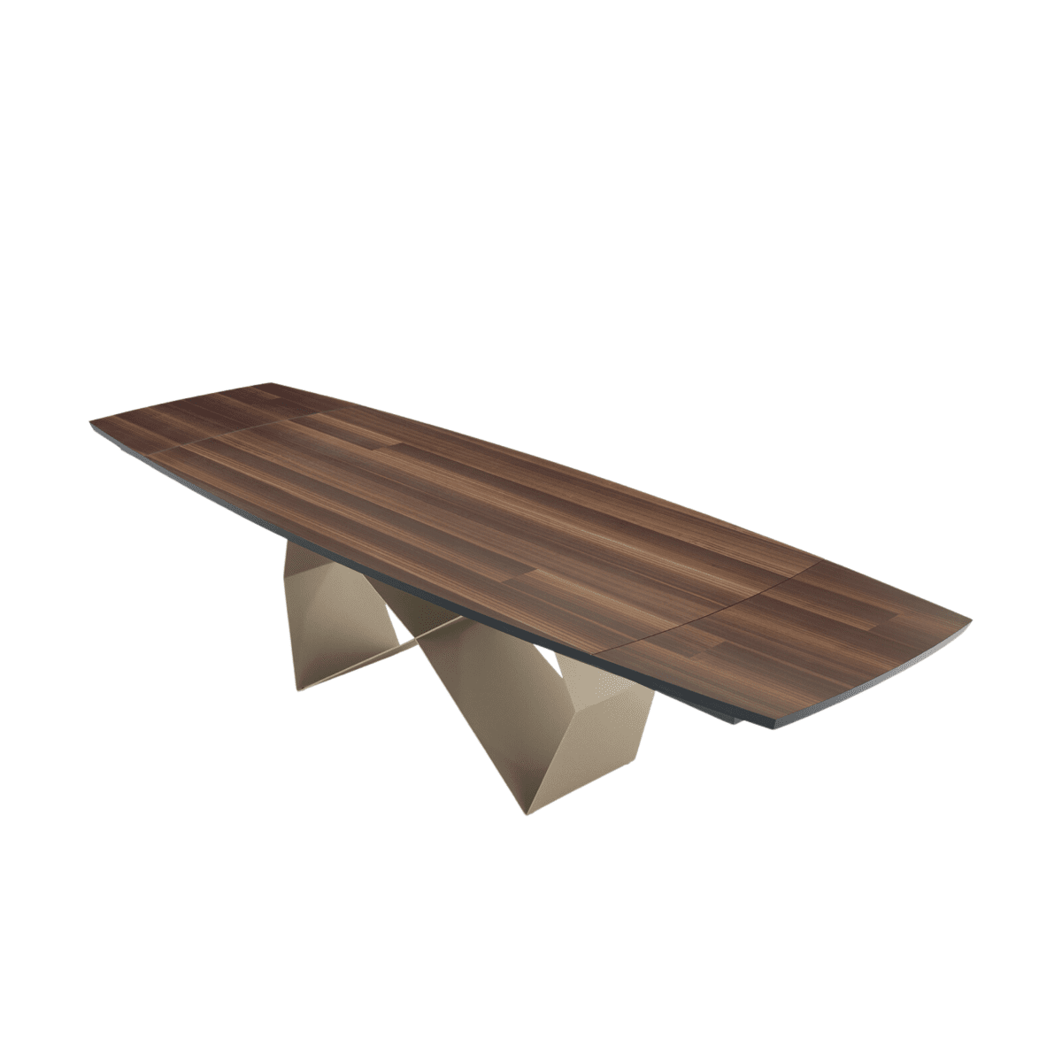 Tavolo allungabile da pranzo "Reina" con base in metallo e piano in rovere cm 200/300x100 75h - MondoViro