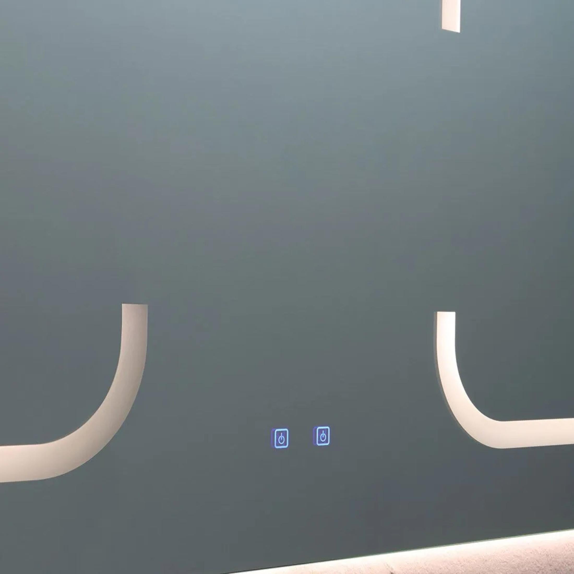 "Luce" double-sided LED bathroom mirror in aluminum, 180x80 cm.