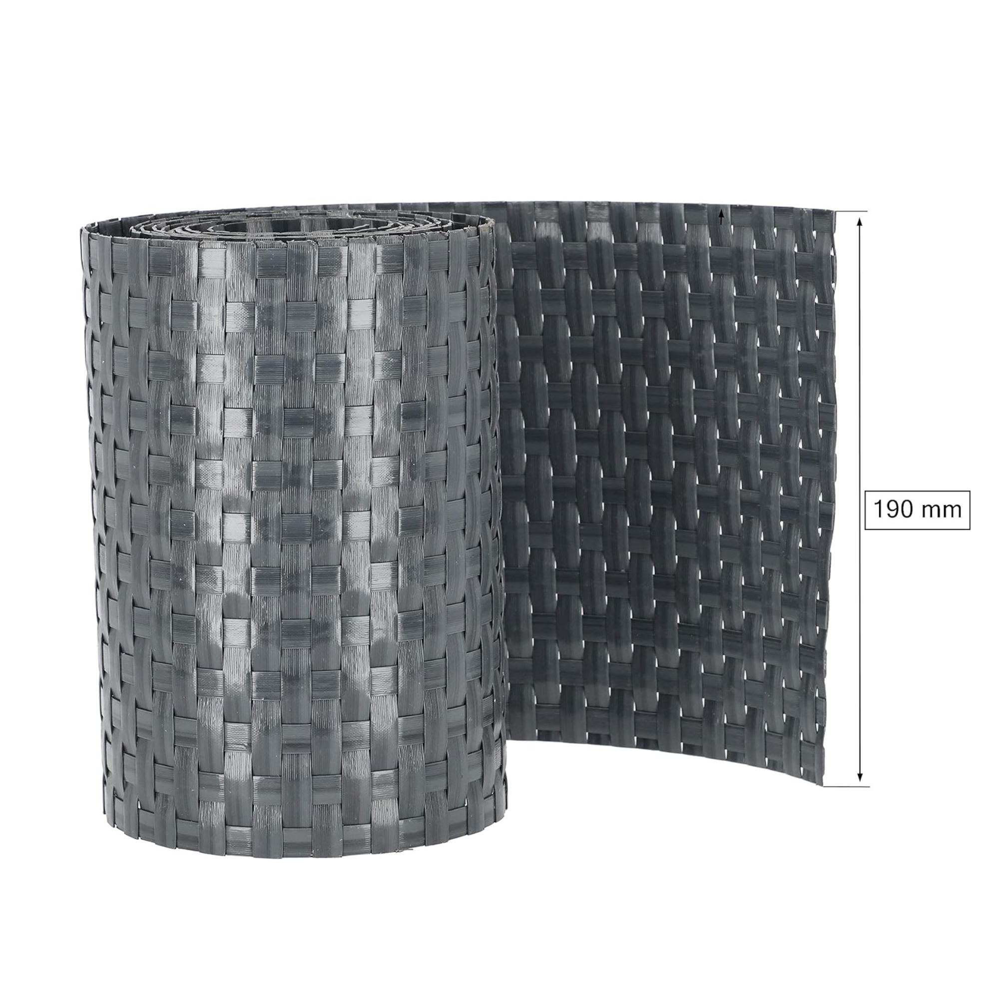 "Temp" rattan-effect privacy screen in a double-sided roll, 19 x 255 cm