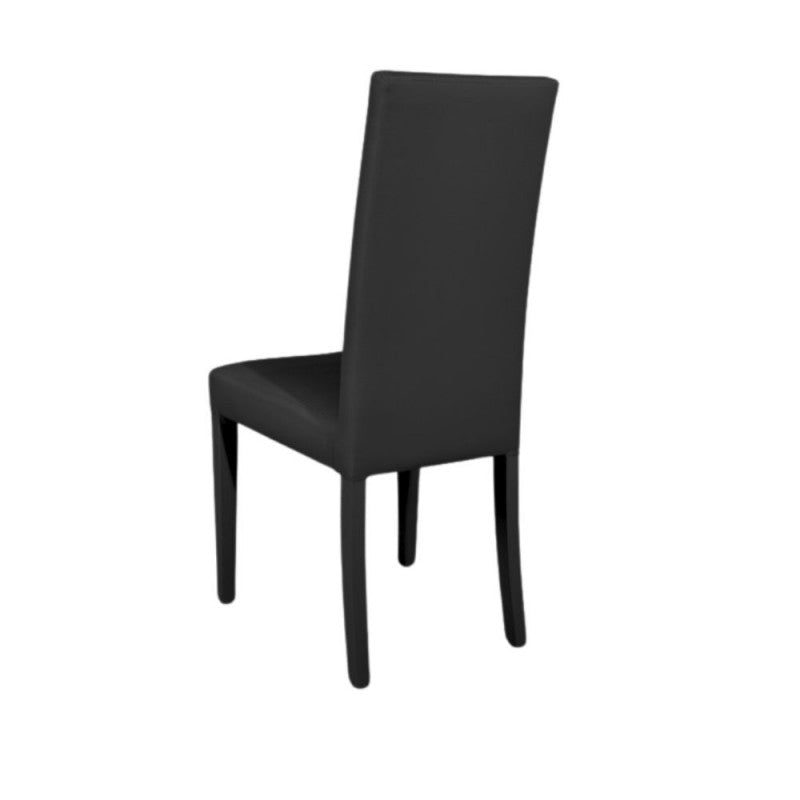 Conjunto de sillas de comedor "Nancy" tapizadas en ecopiel con patas de madera, 47x47 cm, 101h