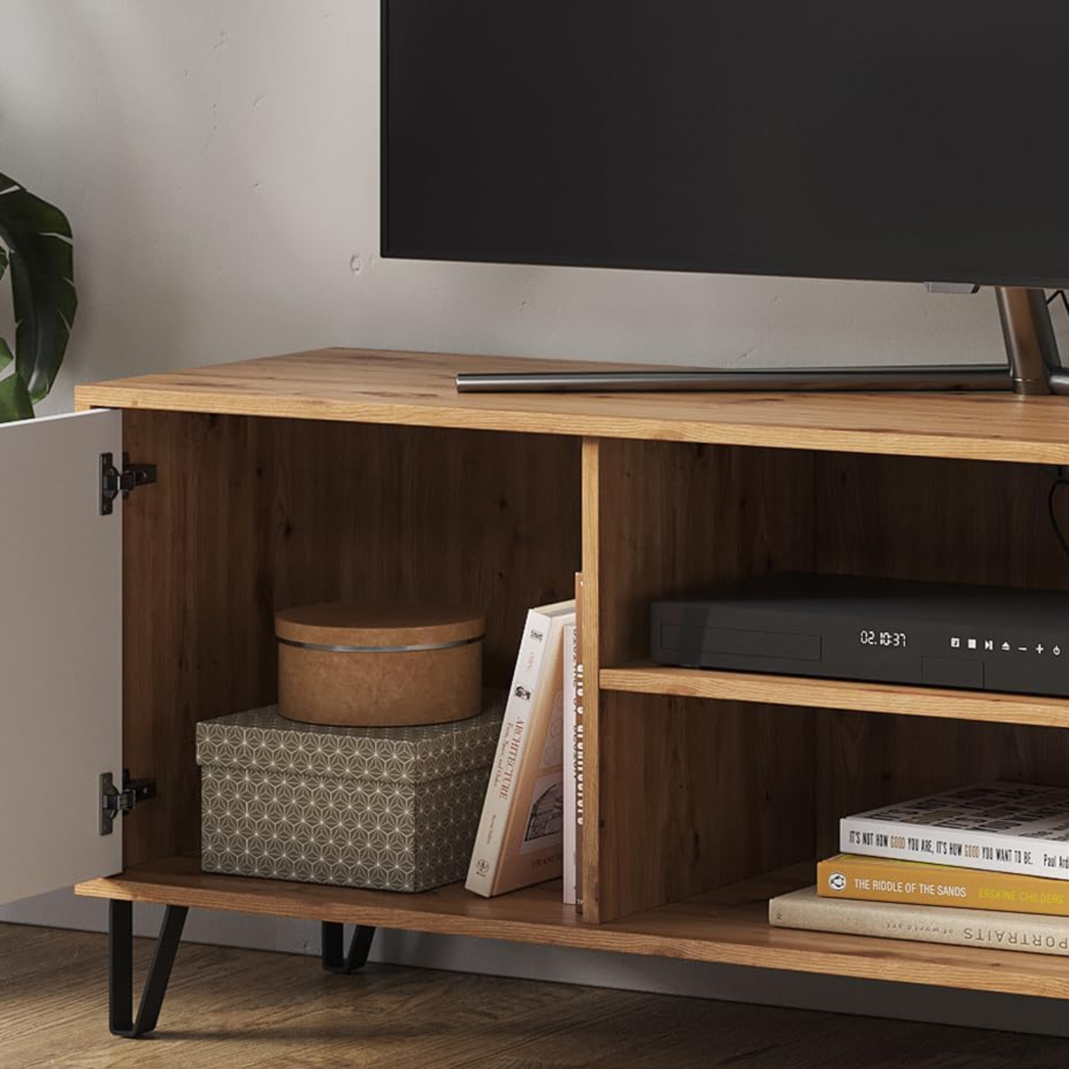 "Living Bollo" living room furniture set in artisan oak and white