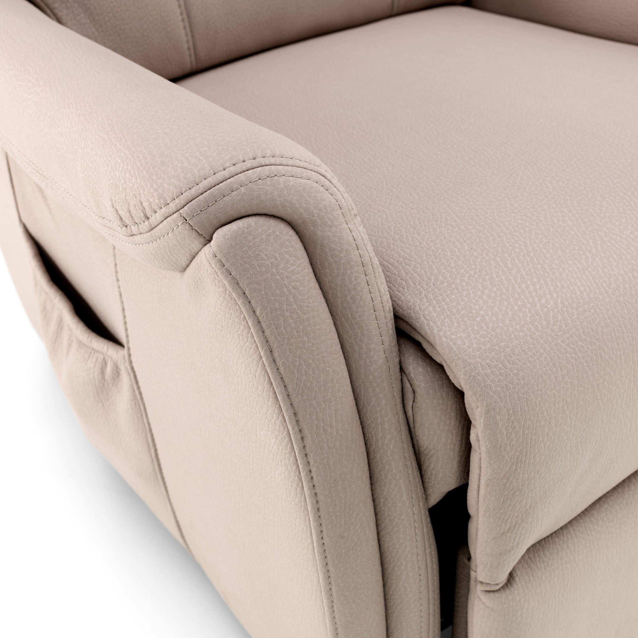 Beige reclining armchair "Elisa" lift function 1 motor cm 75x90 107h
