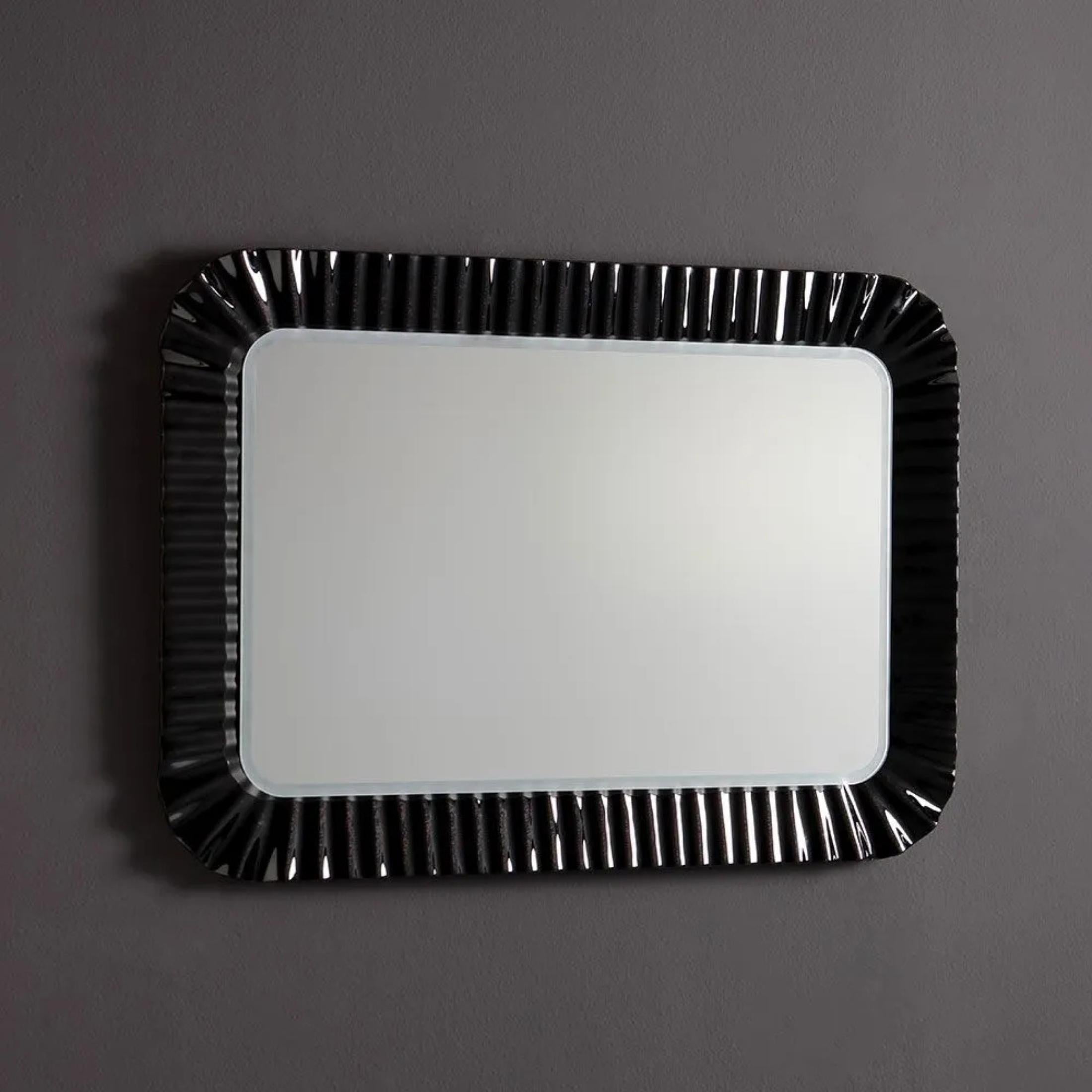 Rectangular LED mirror "Redding" with reversible fused glass frame 94x68 cm