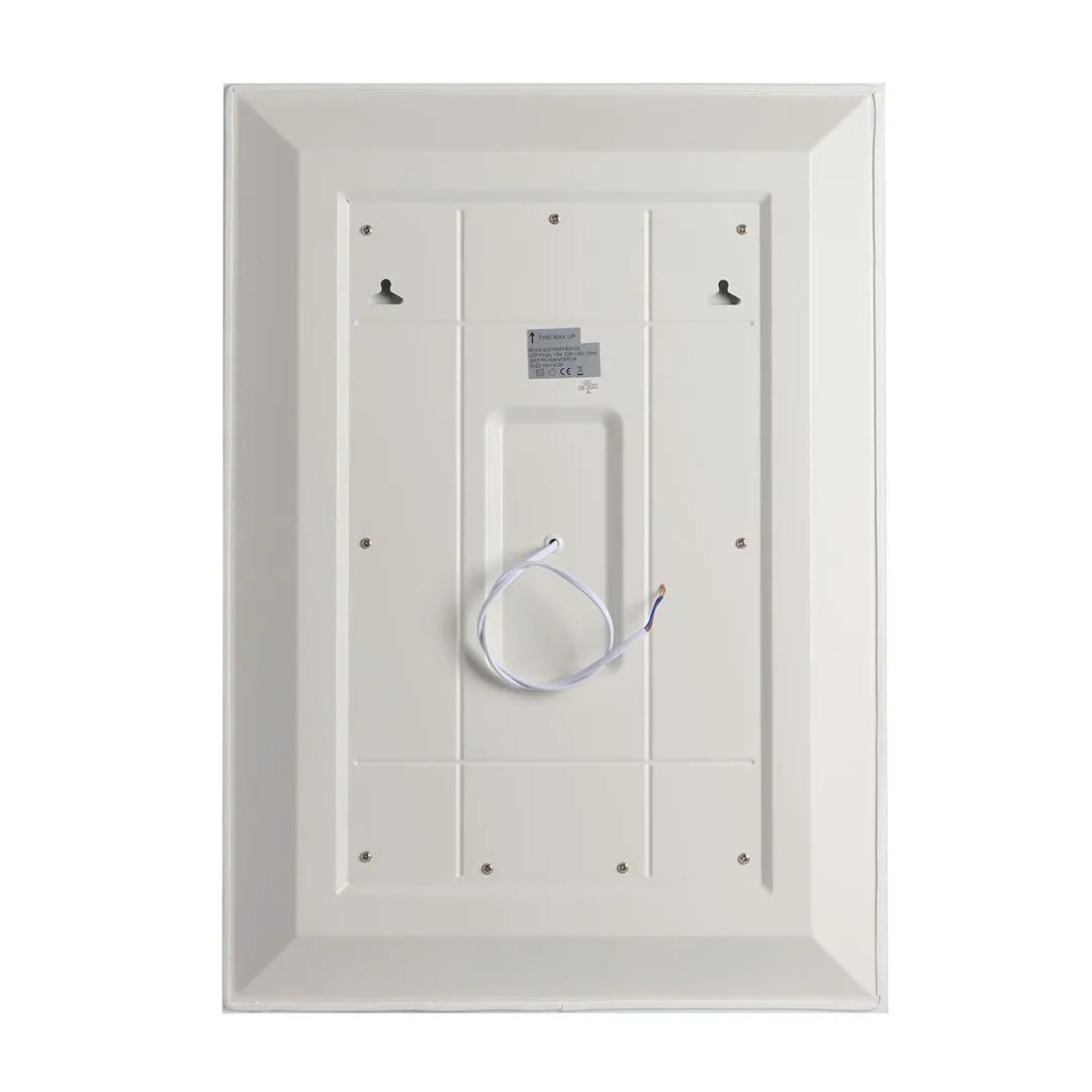 Rectangular LED mirror "Fresno" with illuminated decorated frame, 50x70 cm