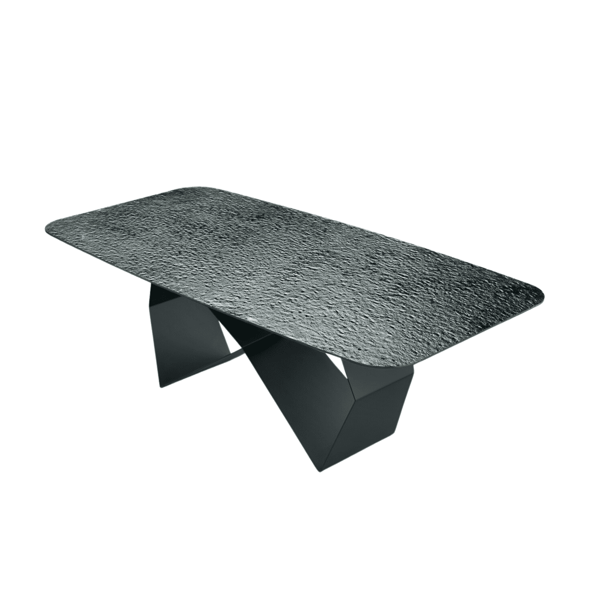 Tavolo fisso moderno "Karlito" con base in metallo verniciato cm 210x110 75h - MondoViro