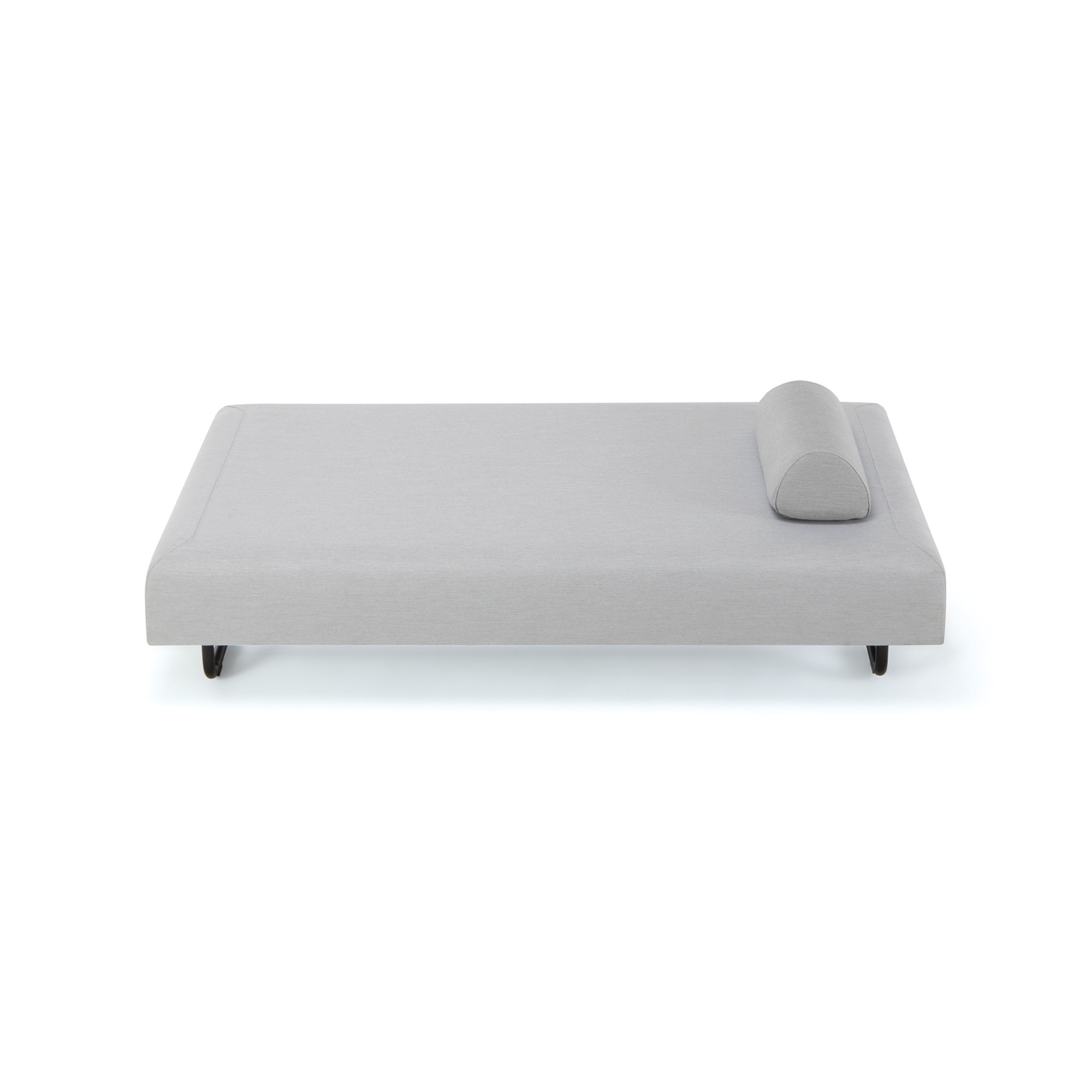 "Santa Fe" padded triple sofa module in metal for the garden, 190x90 cm, 70 cm high.