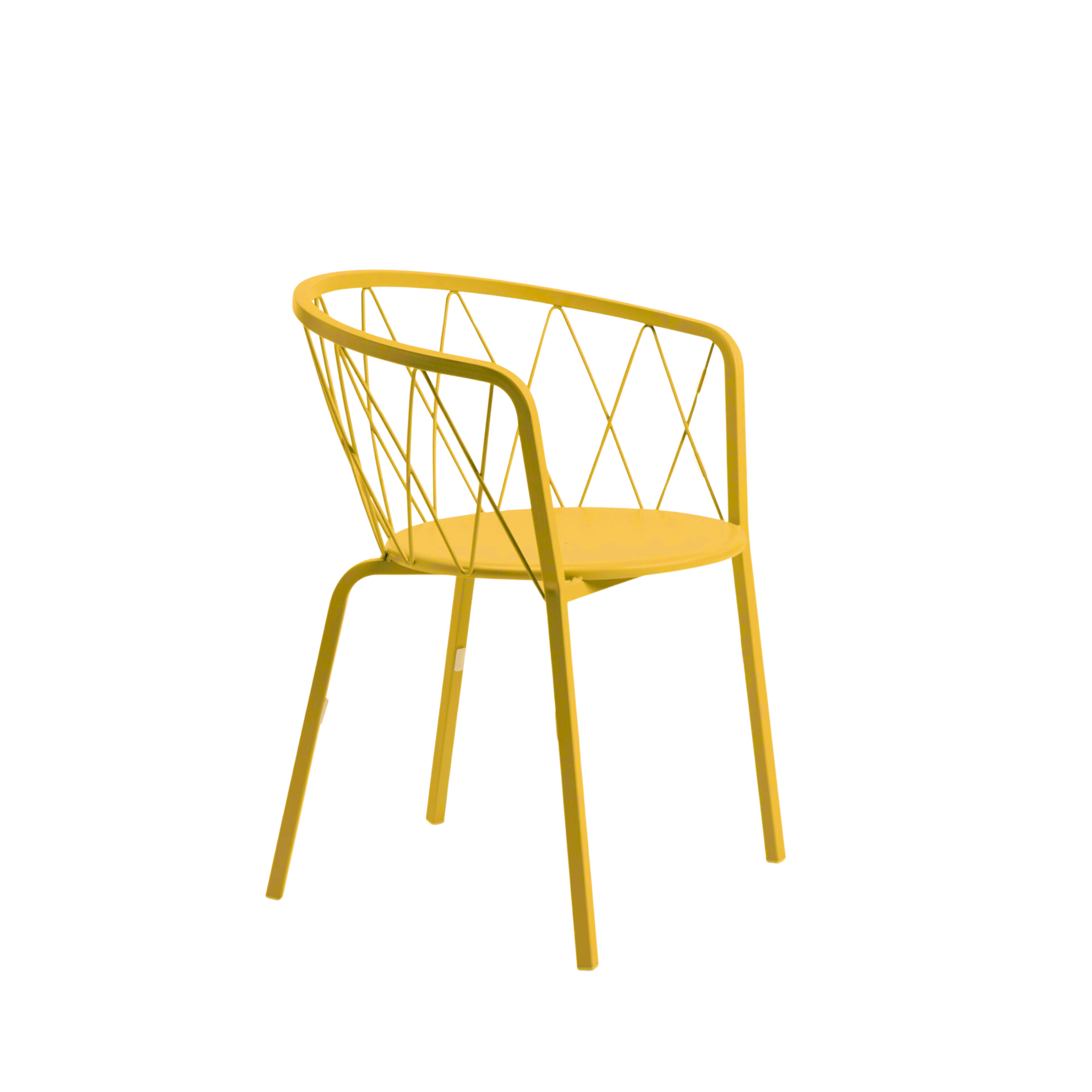 Set of stackable painted metal garden chairs "Daisy" 57x55 cm 75h