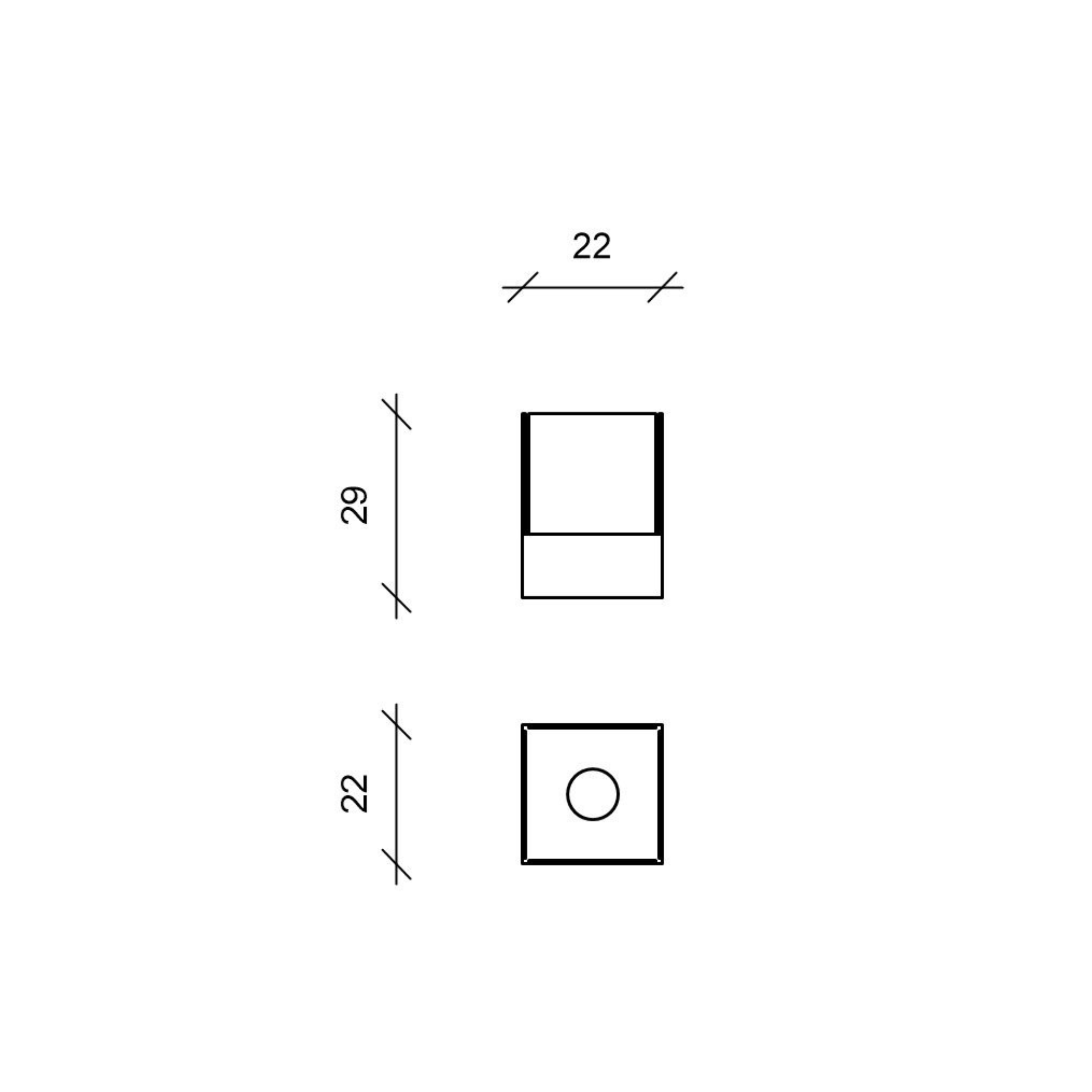 "Karol" bioethanol tabletop fireplace in tempered glass, 22x22 cm, 29h